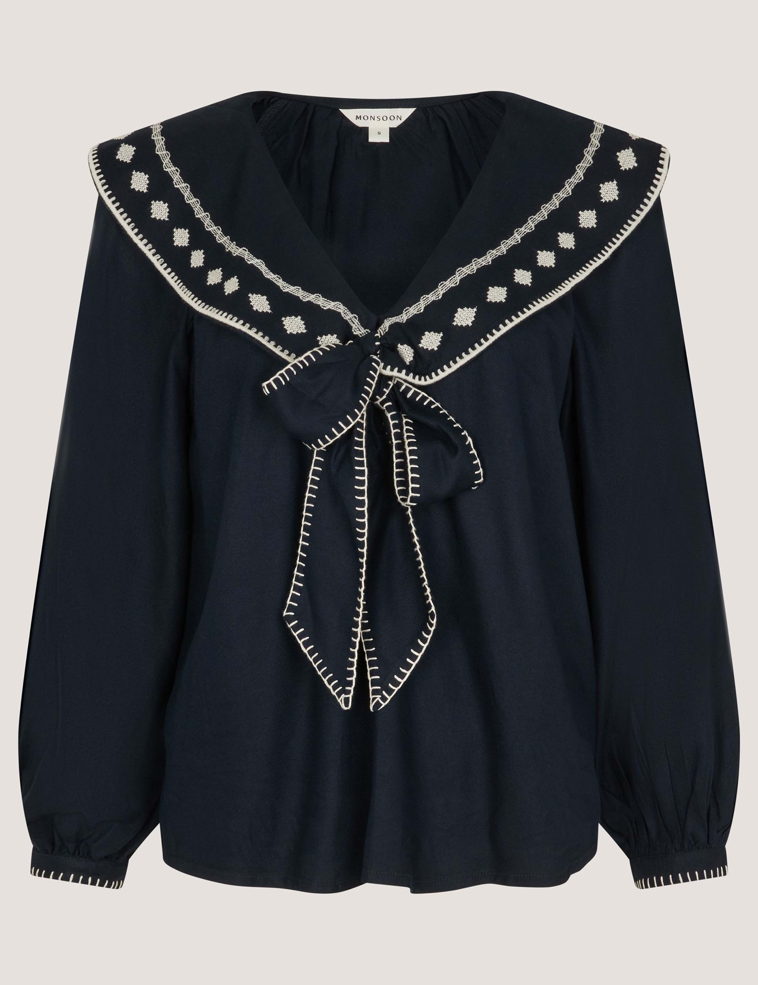 Embroidered Collared Top 2 of 5