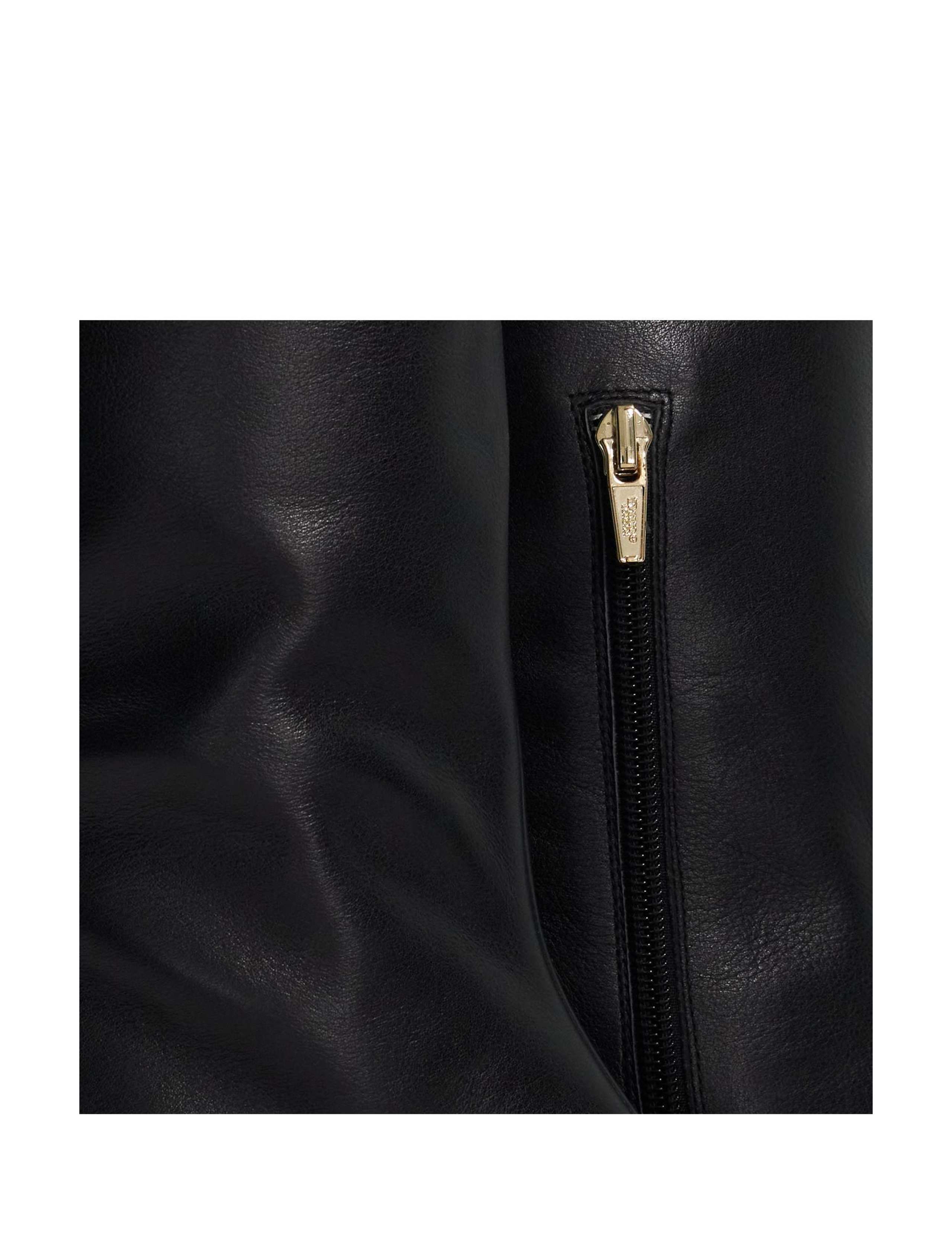 Leather Block Heel Knee High Boots 5 of 5