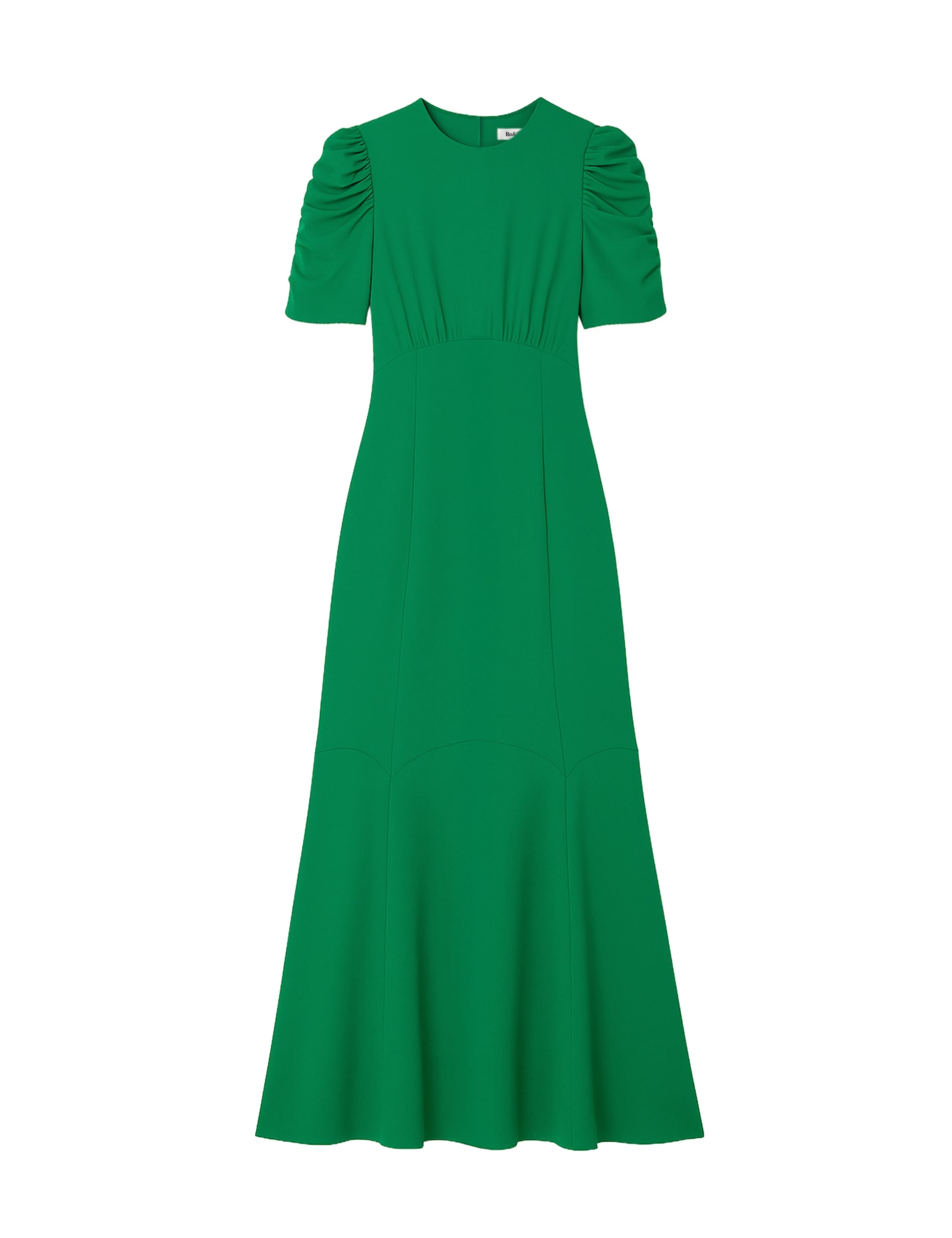 Sheer Skirt Puff Sleeve Maxi Skater Dress 2 of 7