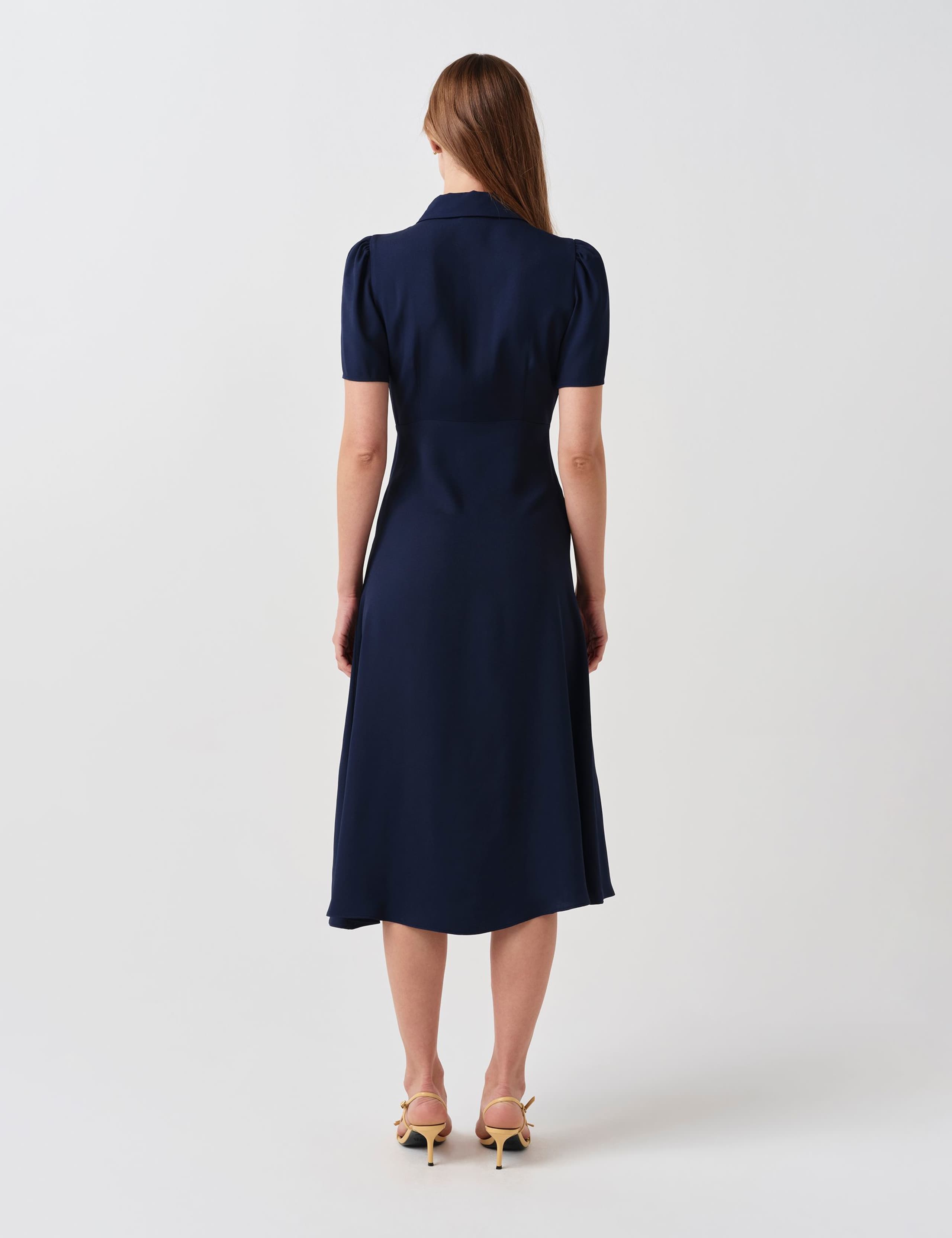 Zip Front Midi Shirt Dress 3 of 6