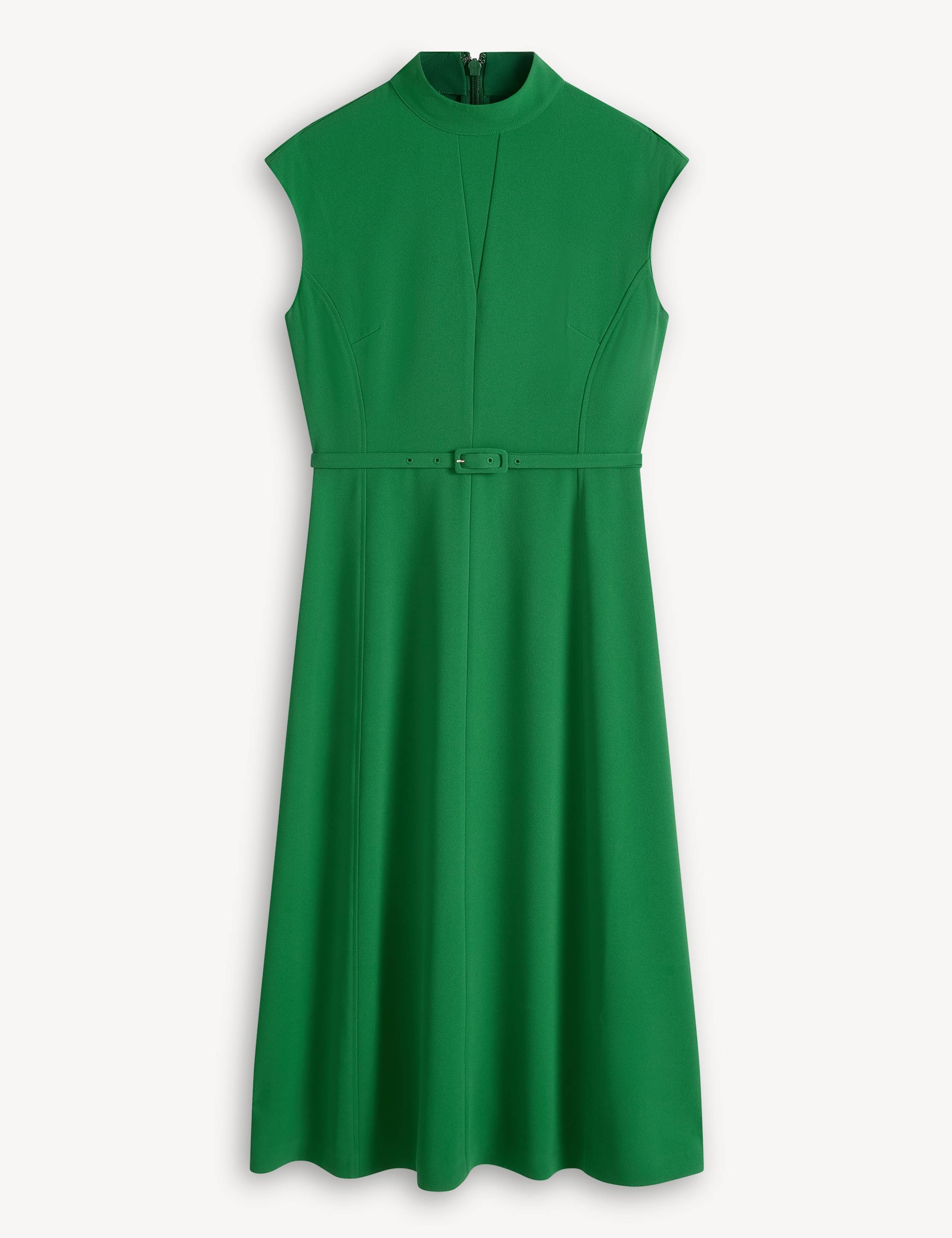 High Neck Belted Skater Dress 2 of 3