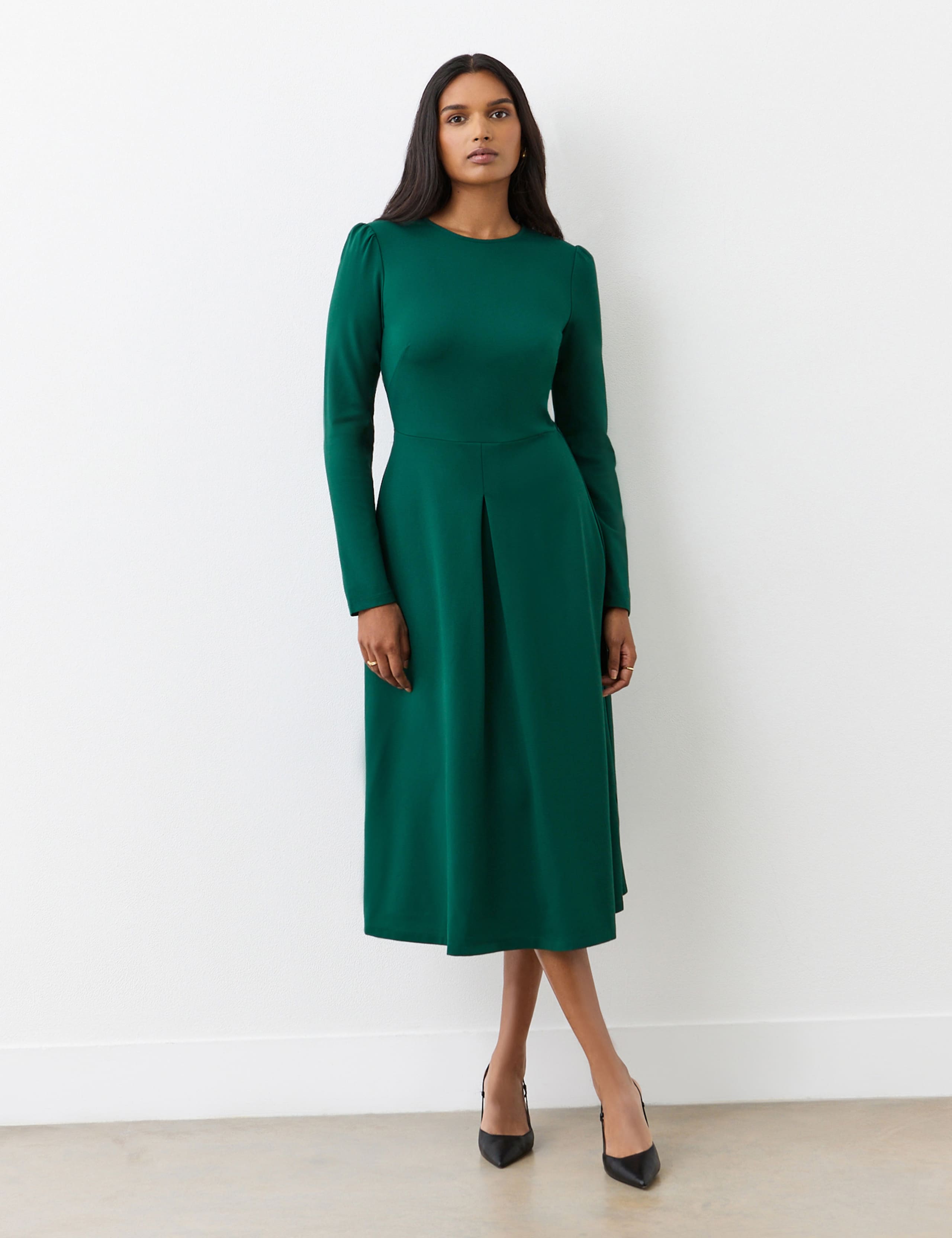 Ponte Jersey Midi Dress 3 of 4