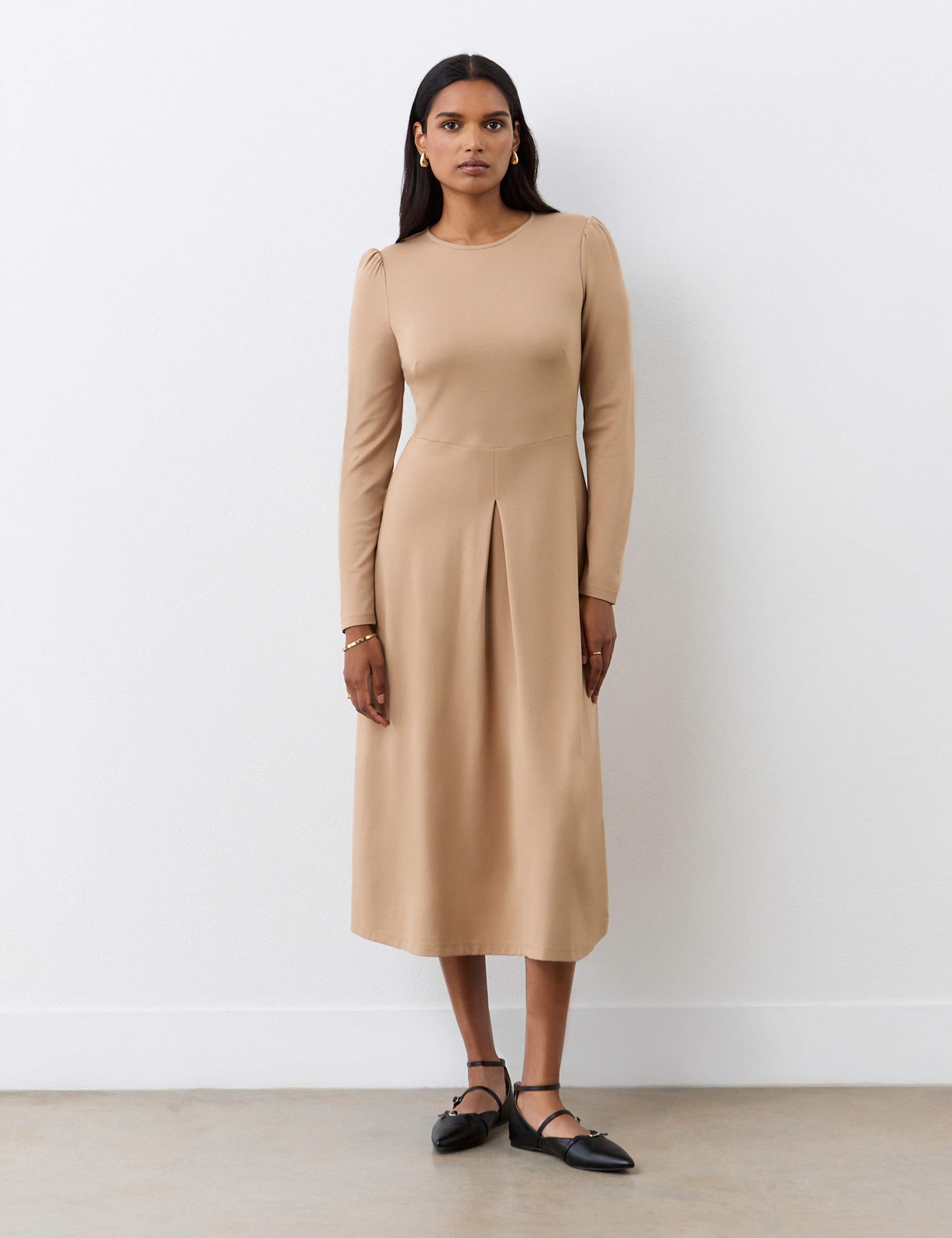 Ponte Jersey Midi Dress 1 of 4