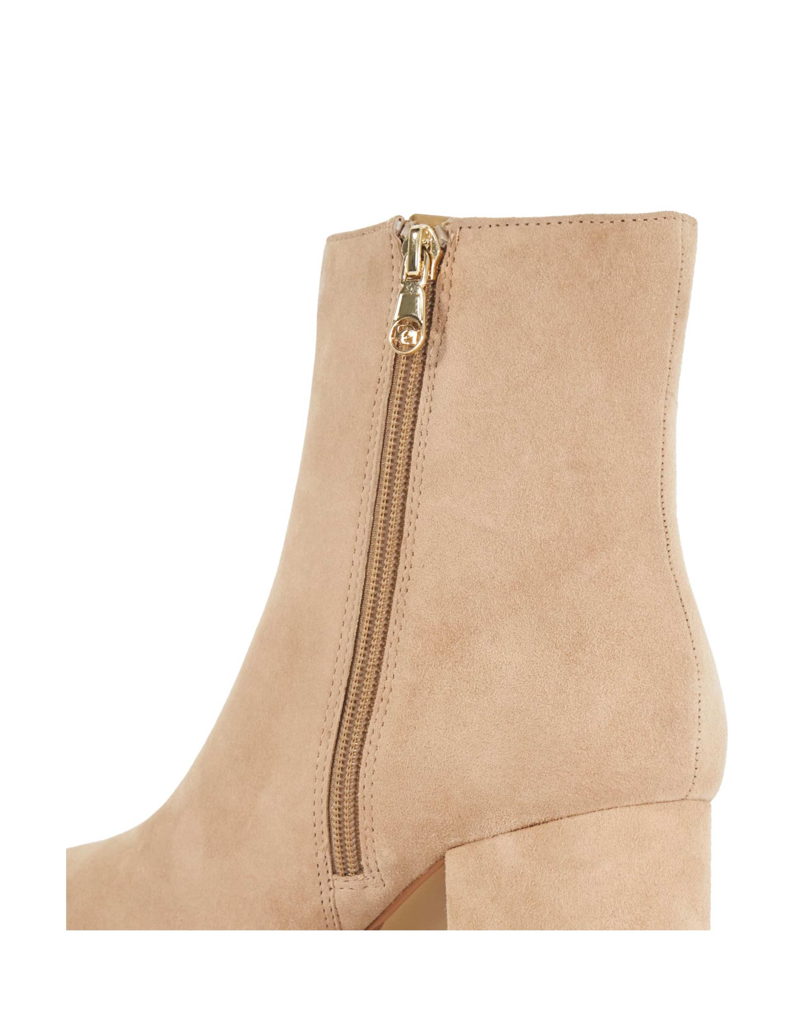 Suede Block Heel Ankle Boots 4 of 6