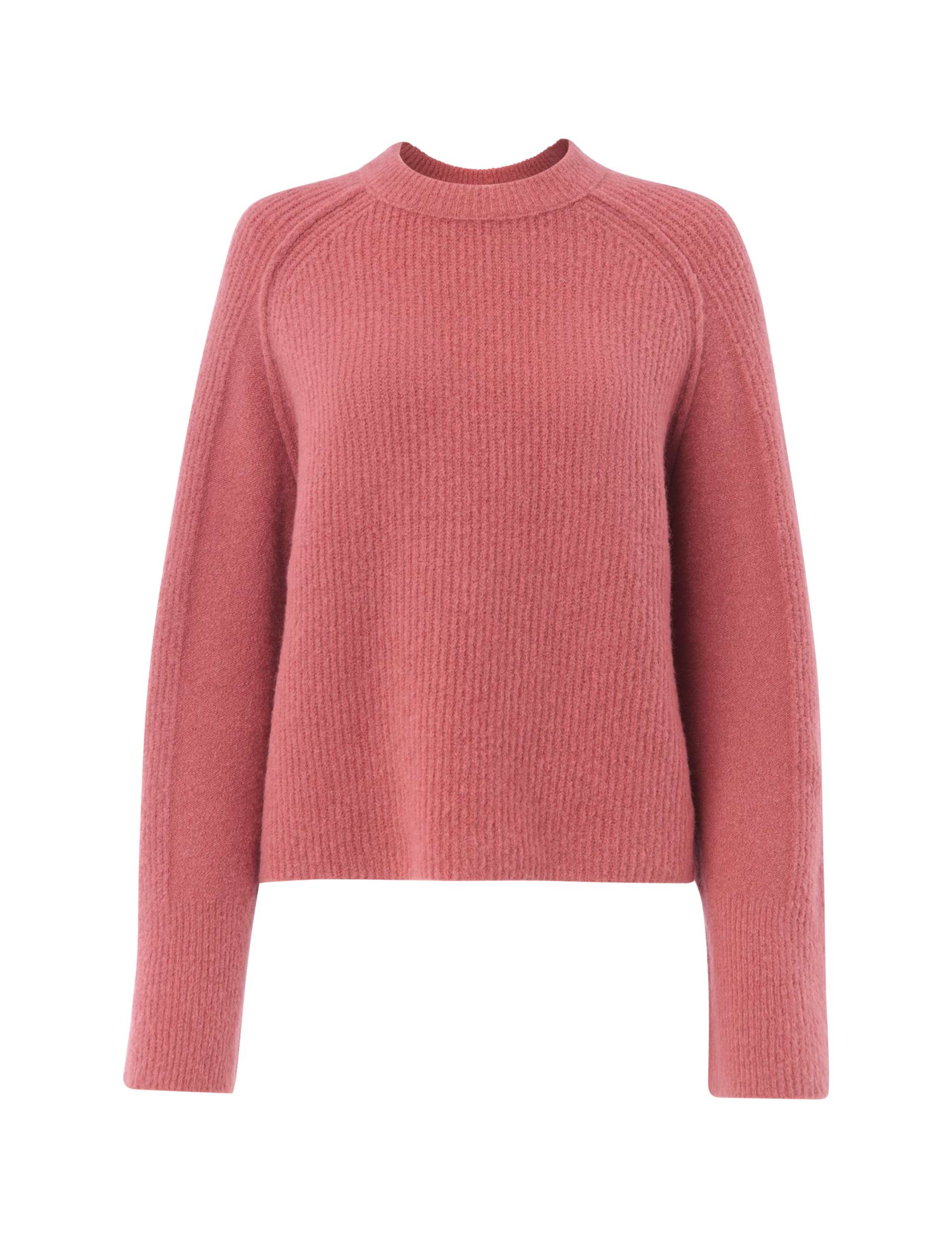 Wool Blend Textured Crew Neck Jumper 2 of 4