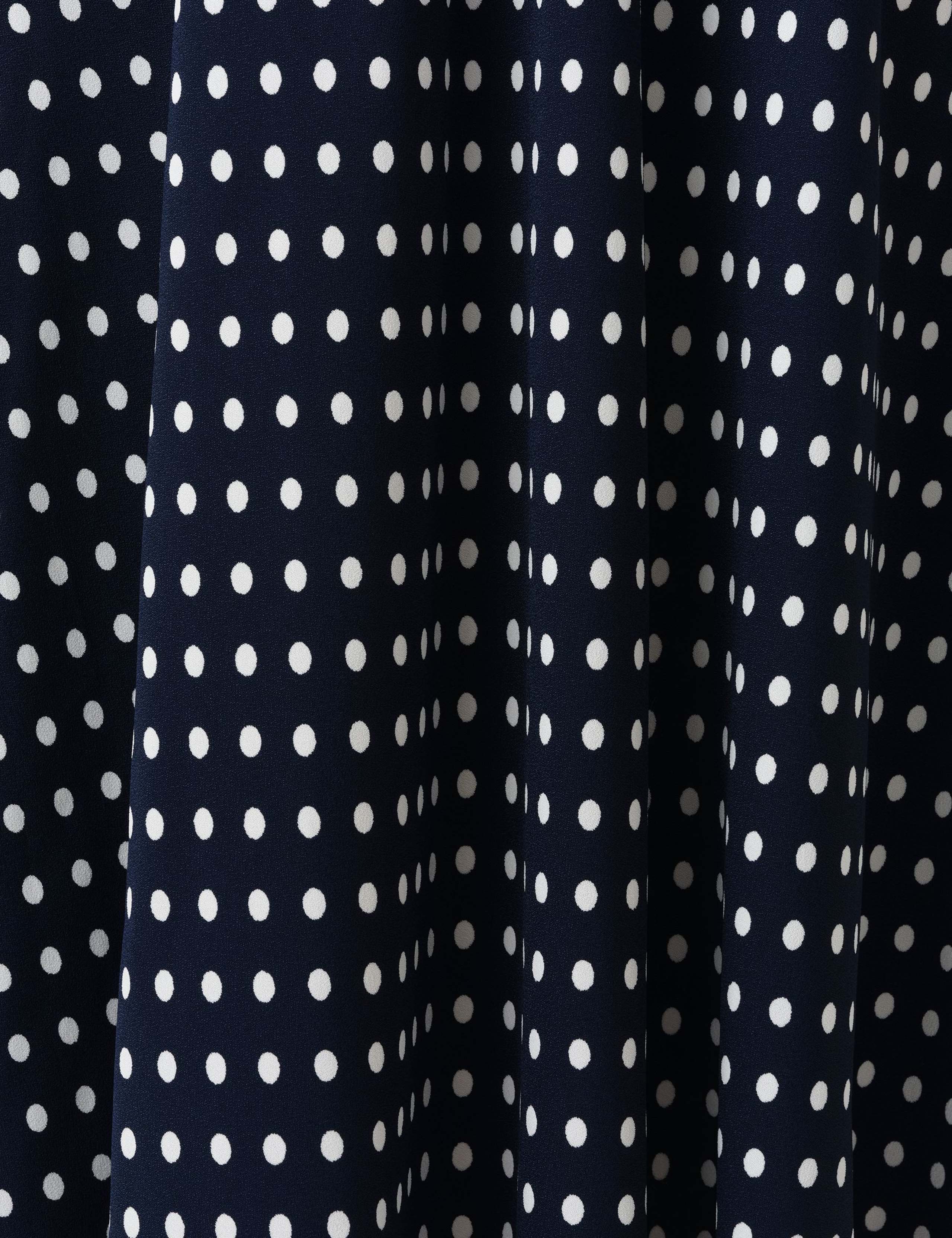 Polka Dot Tie Detail Midi Tea Dress 6 of 6