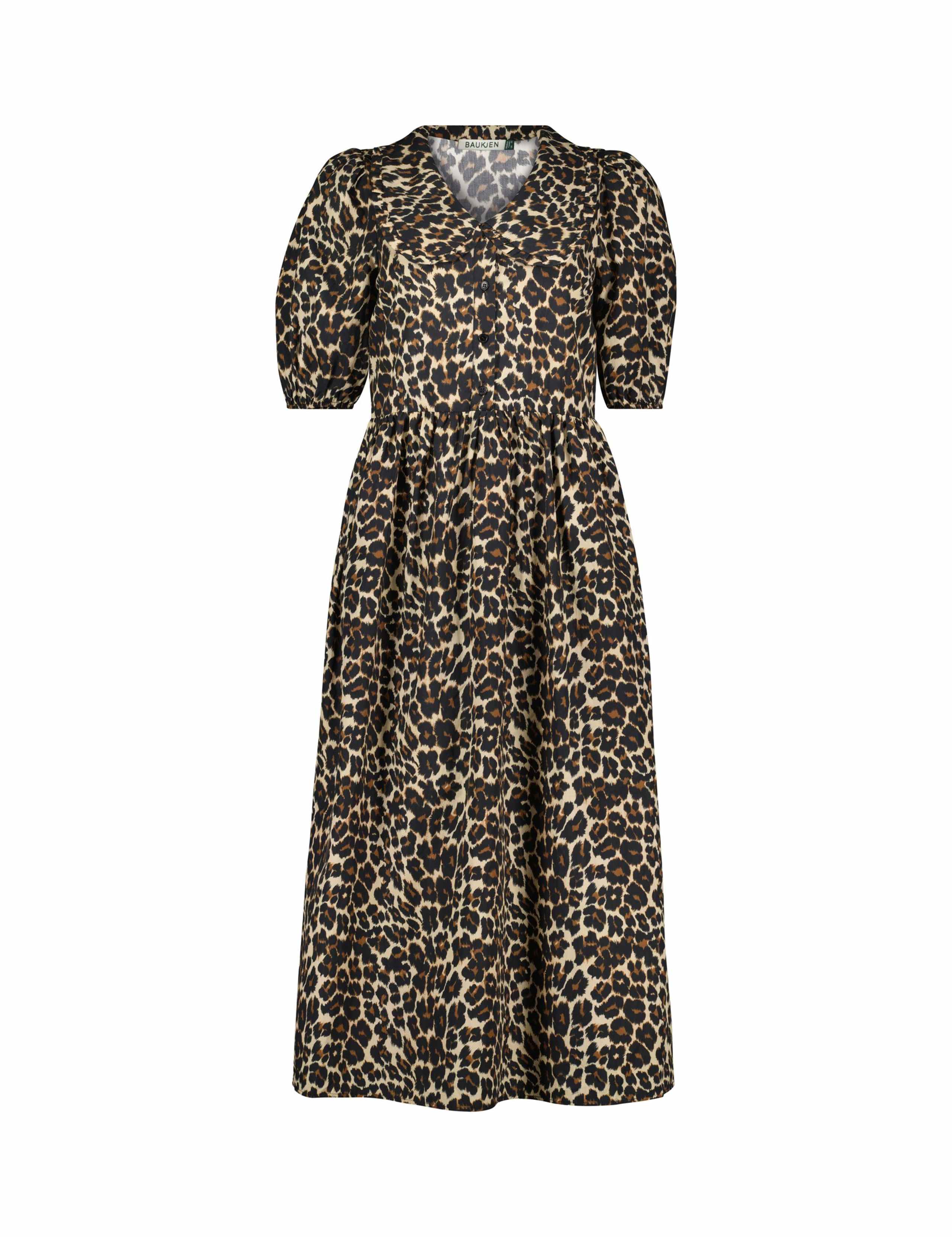 Pure Cotton Animal Print Midi Shirt Dress 2 of 5