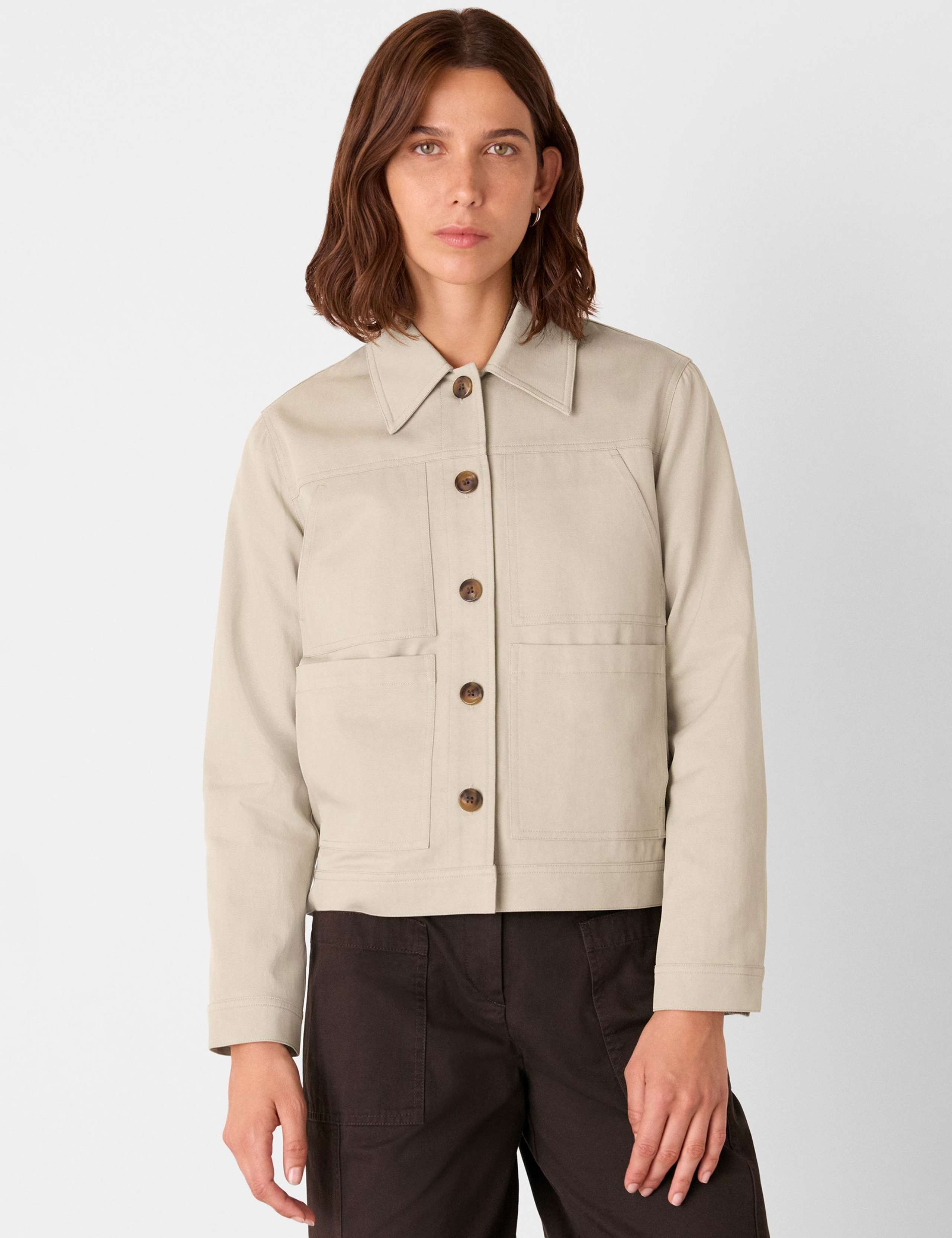 Mia Cotton Blend Utility Jacket 1 of 4