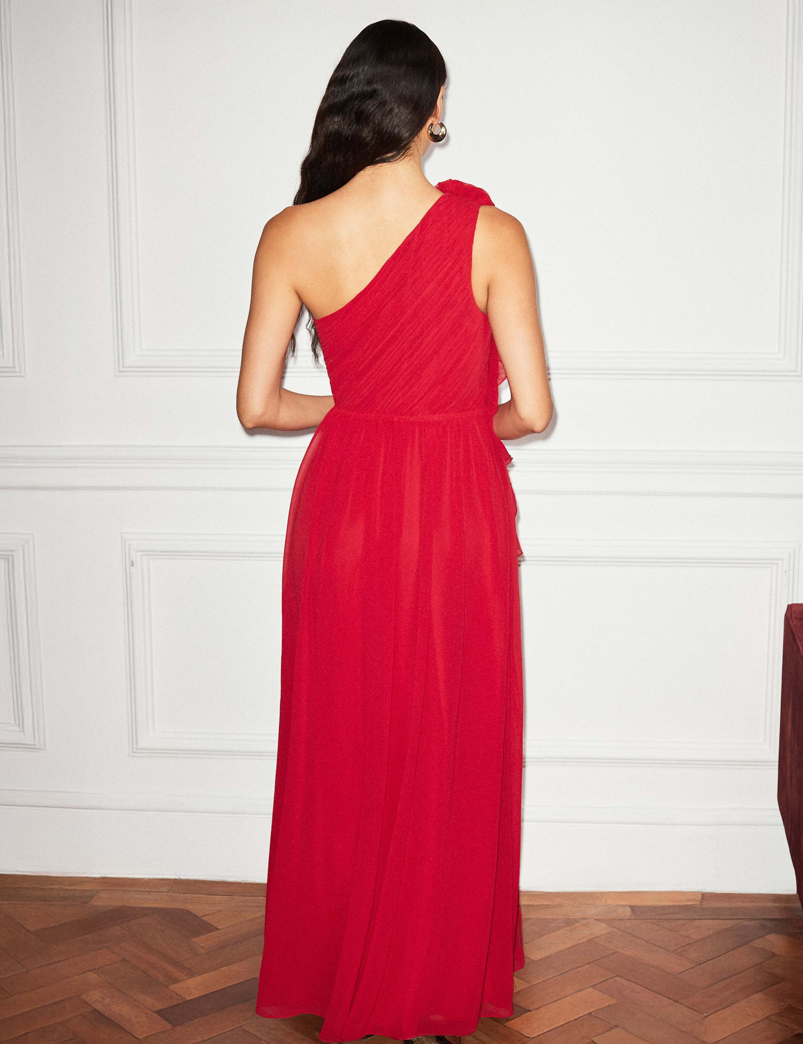 Corsage One Shoulder Maxi Waisted Dress 3 of 5