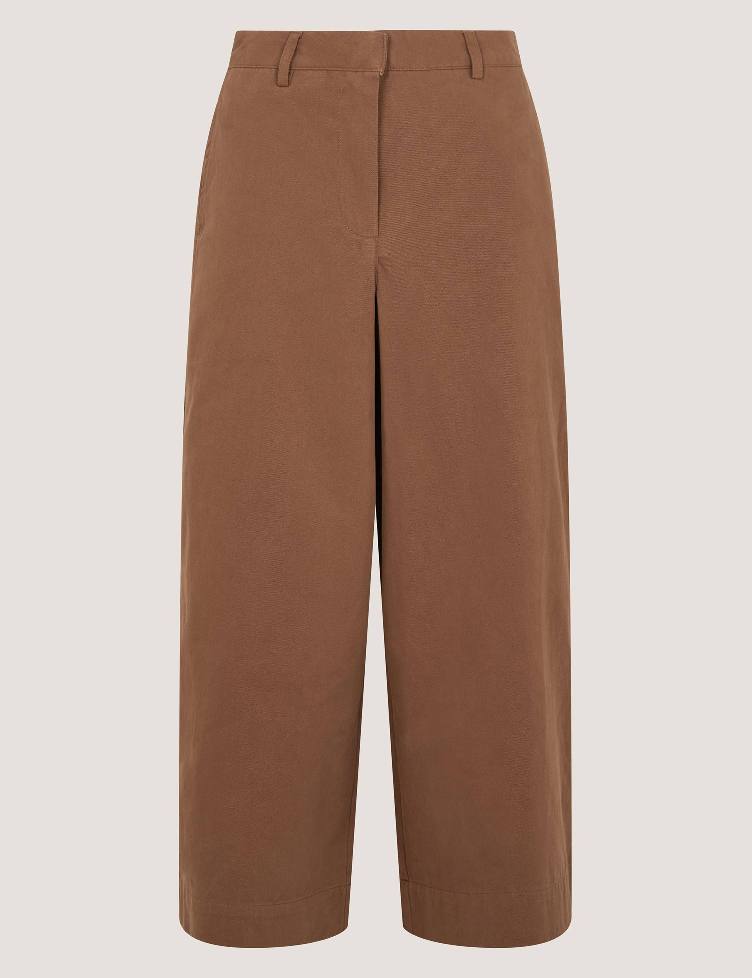 Pure Cotton Wide Leg Trousers 2 of 5