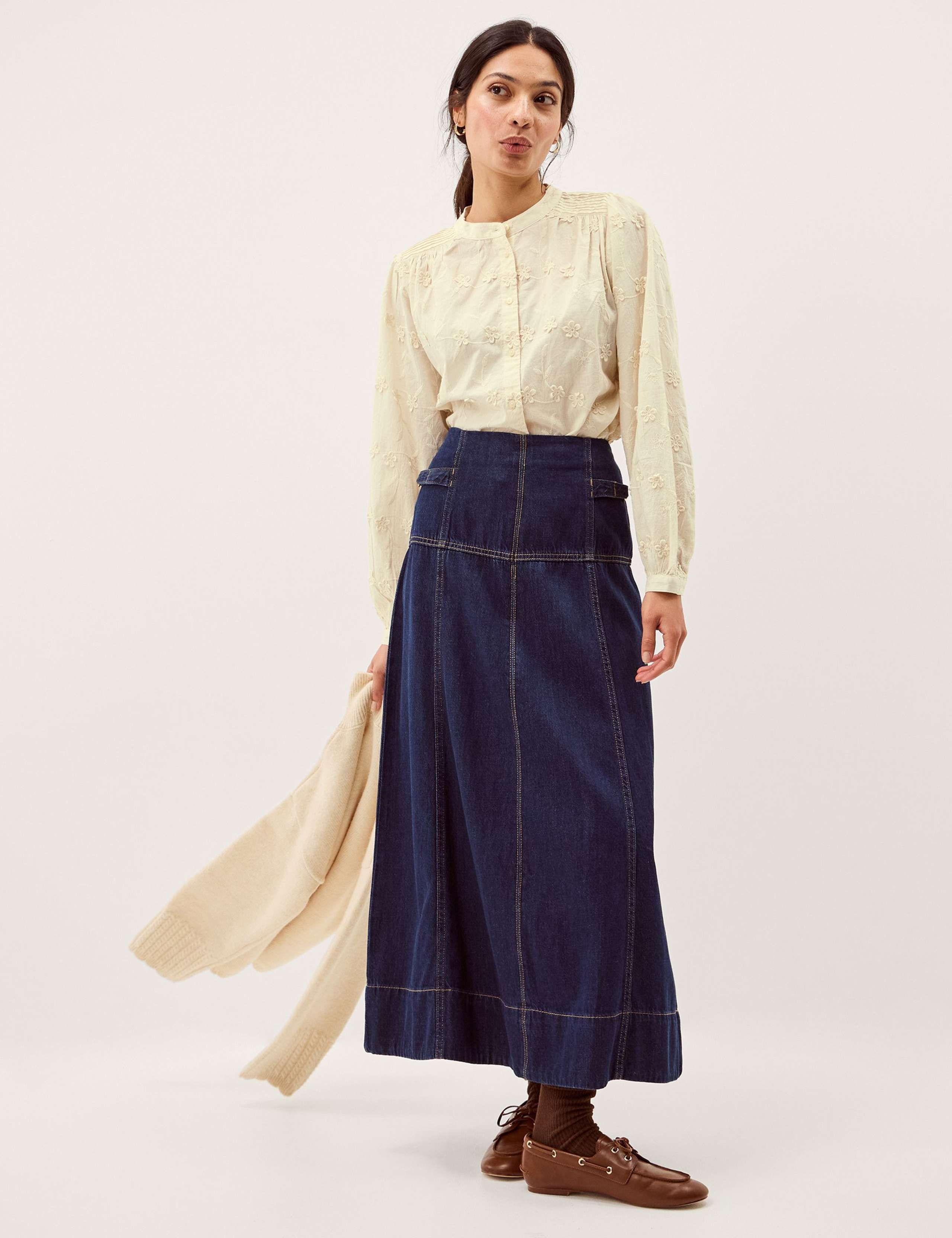 Pure Cotton Embroidered Top 3 of 5