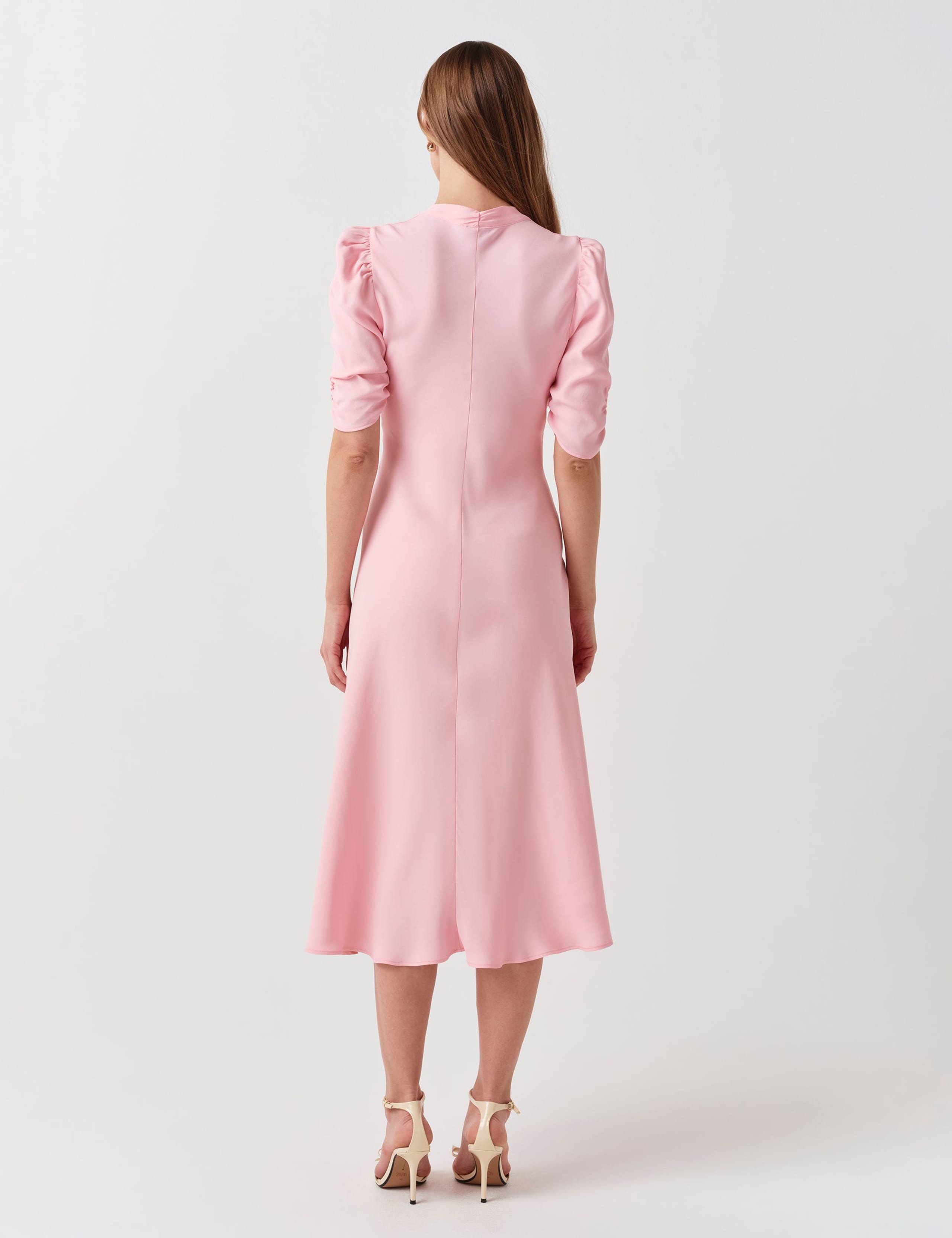 Crepe V-Neck Midi Tea Dress 3 of 6