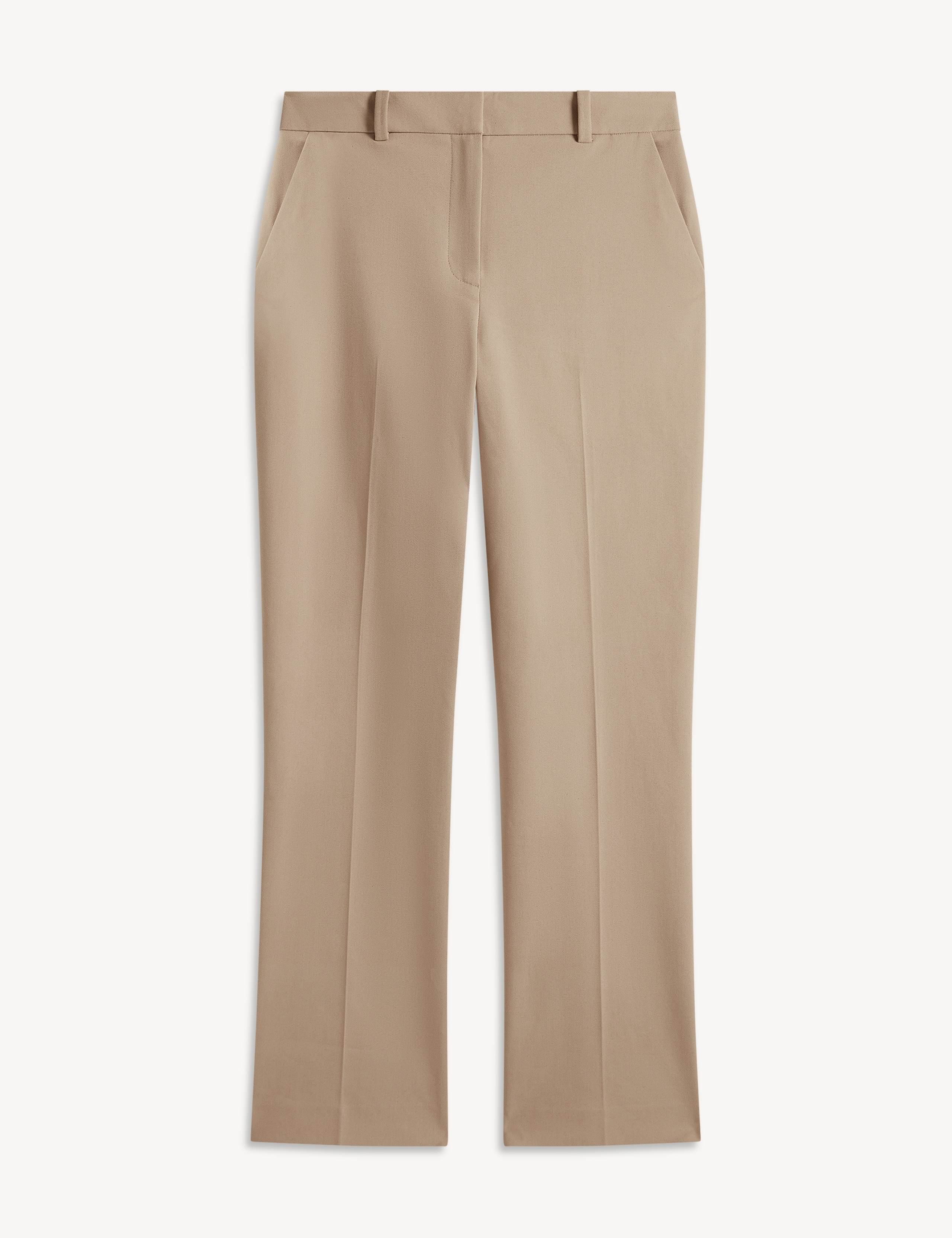 Cotton Blend Straight Leg Trousers 2 of 5