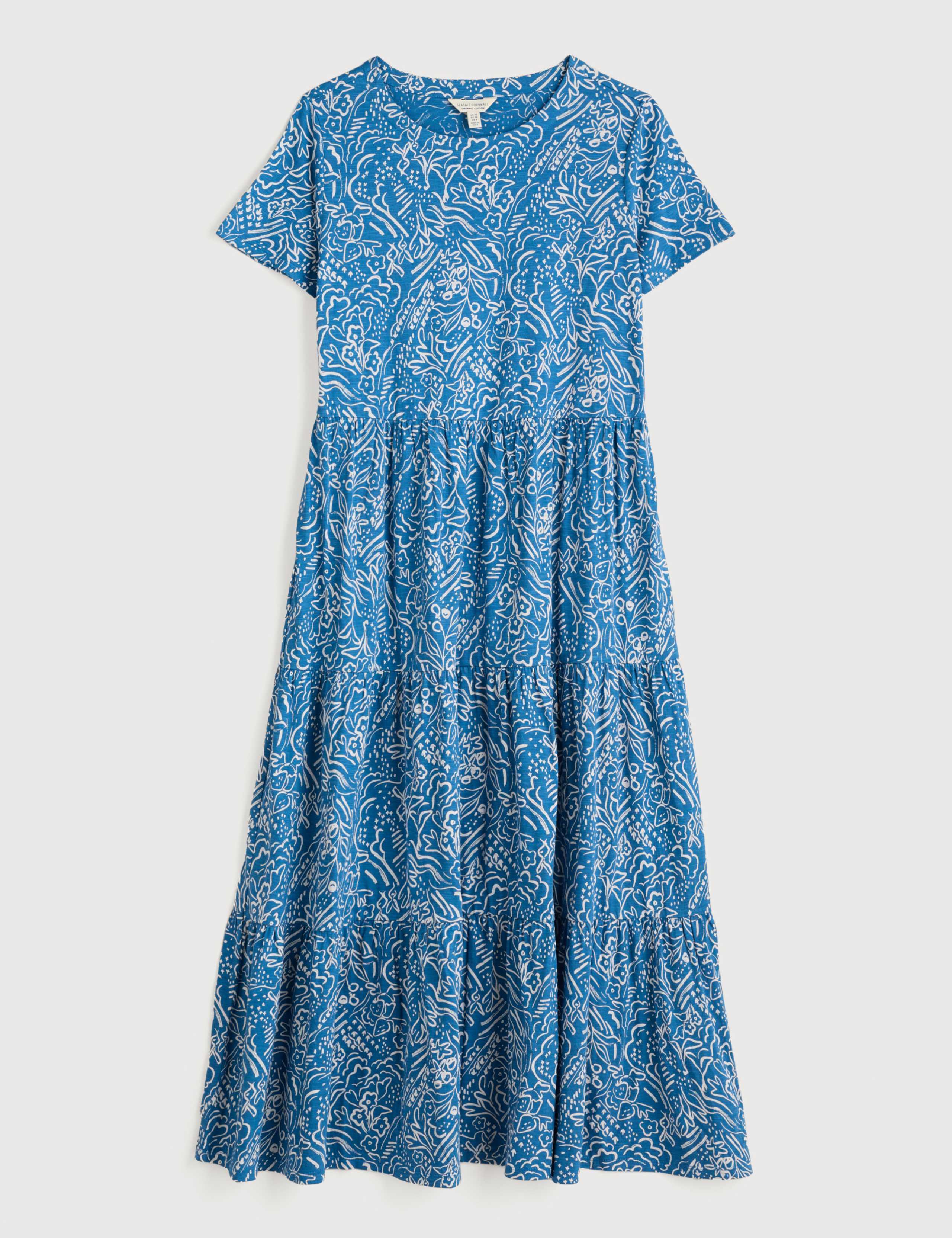 Pure Cotton Floral Midaxi Tiered Dress 2 of 5