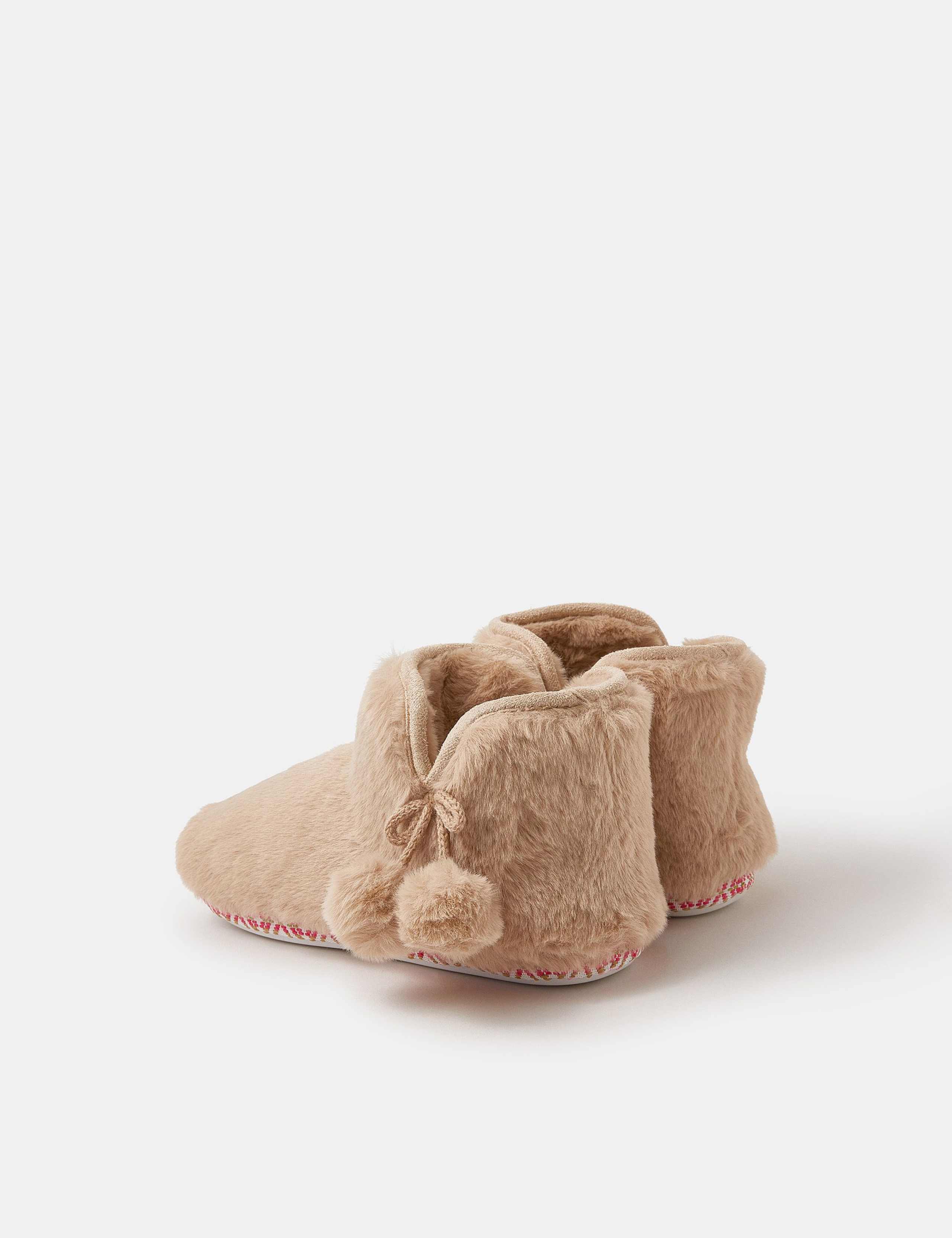 Faux Fur Pom Pom Slipper Boots 3 of 3