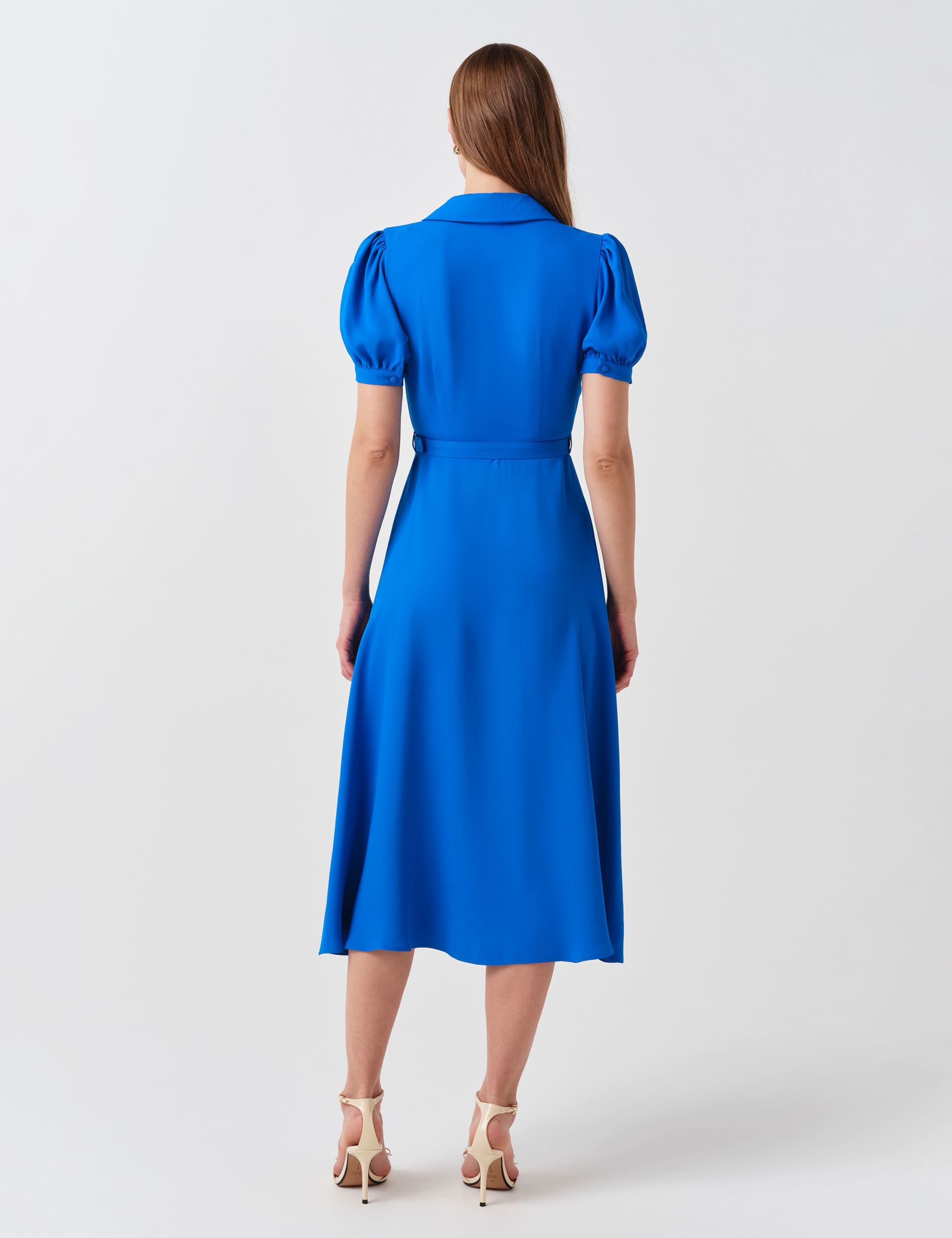 Crepe Button Through Midi Shirt Dress 4 of 6