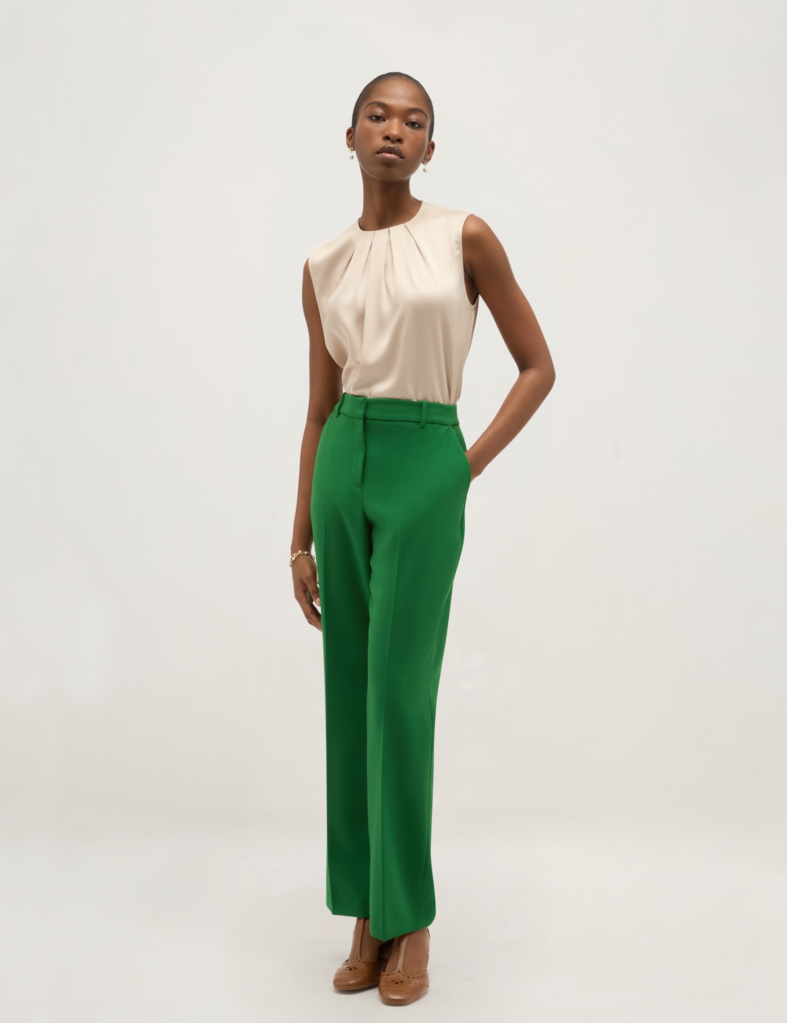 High Waisted Straight Leg Trousers 1 of 5