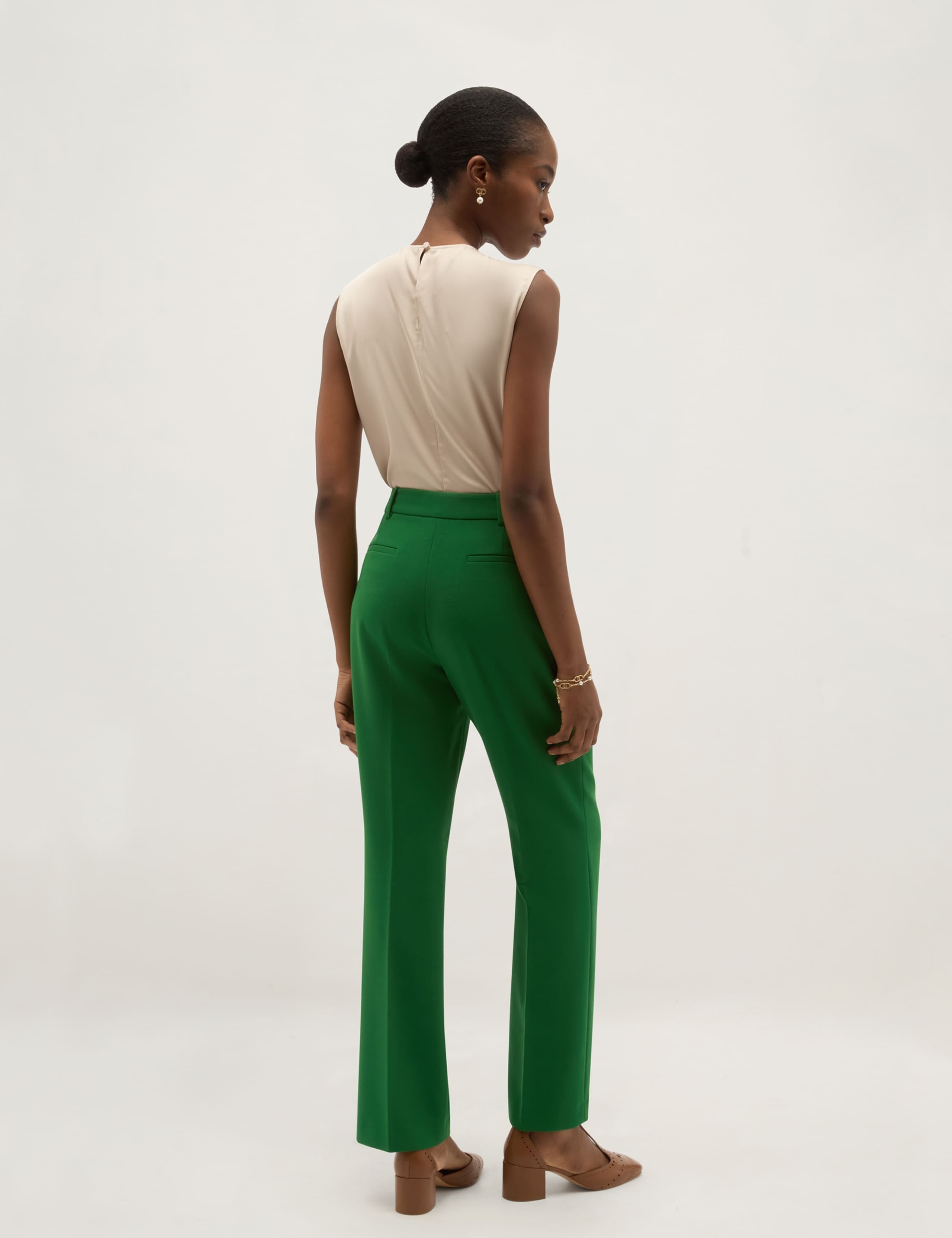 High Waisted Straight Leg Trousers 3 of 5