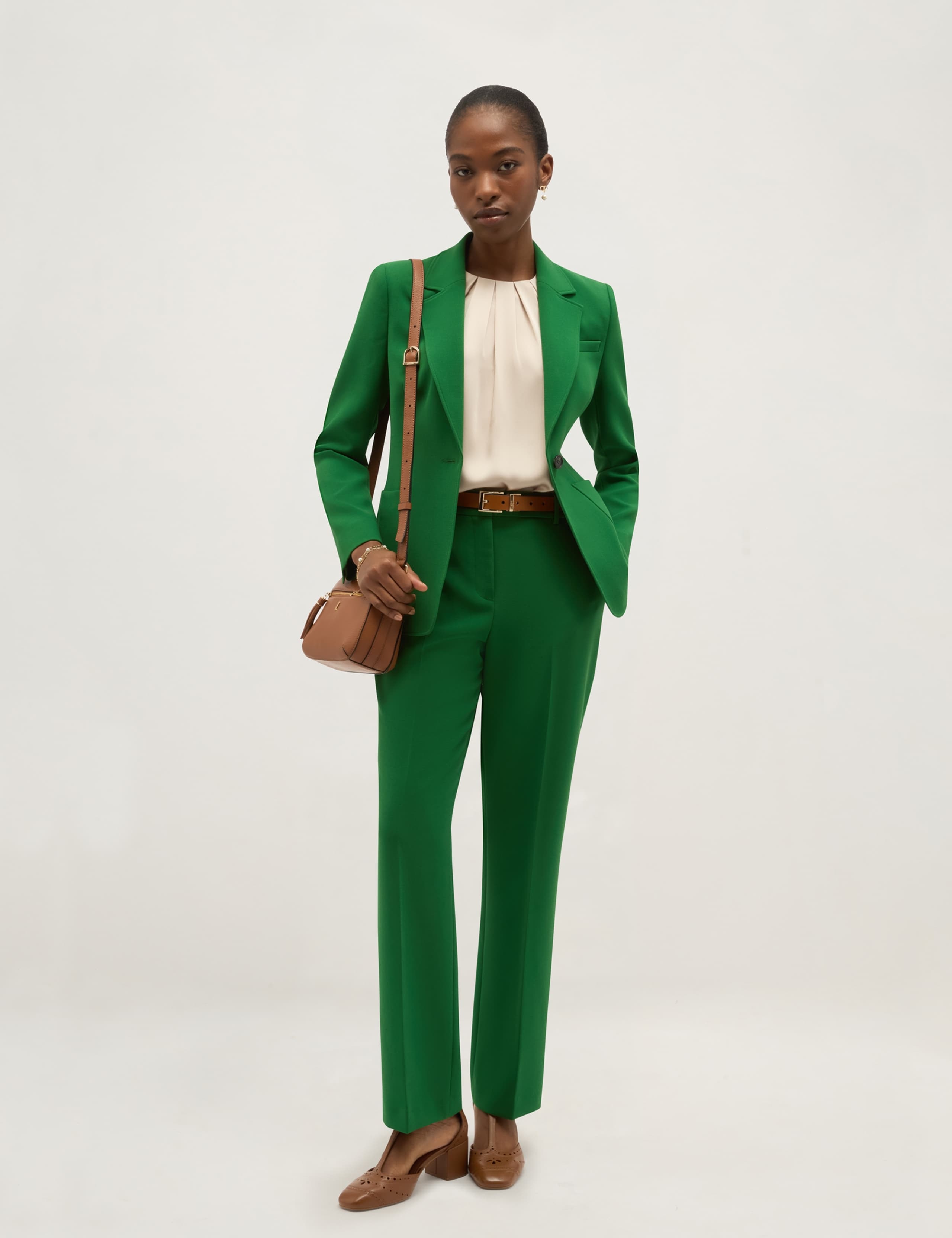 High Waisted Straight Leg Trousers 4 of 5