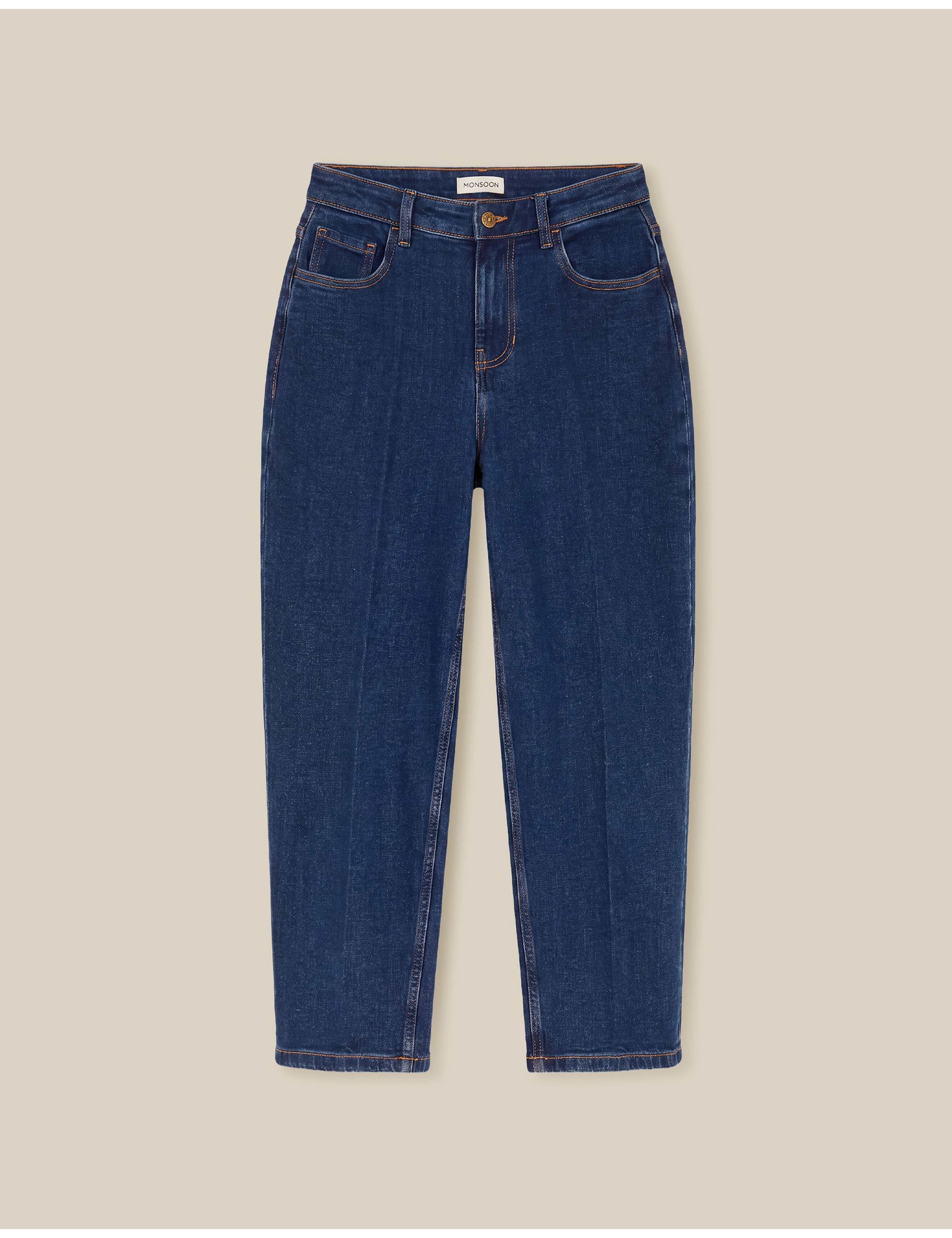 Button Front Barrel Jeans 2 of 5