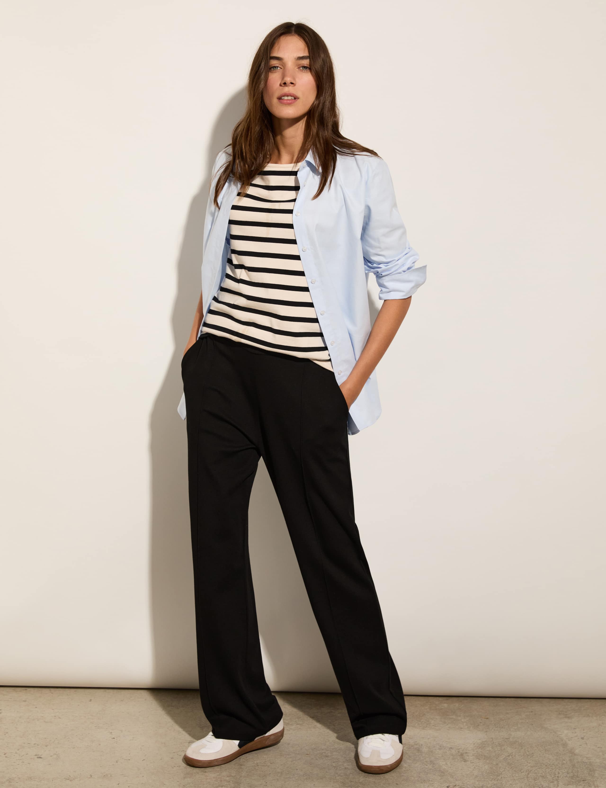 Seam Detail Wide Leg Trousers 1 of 7