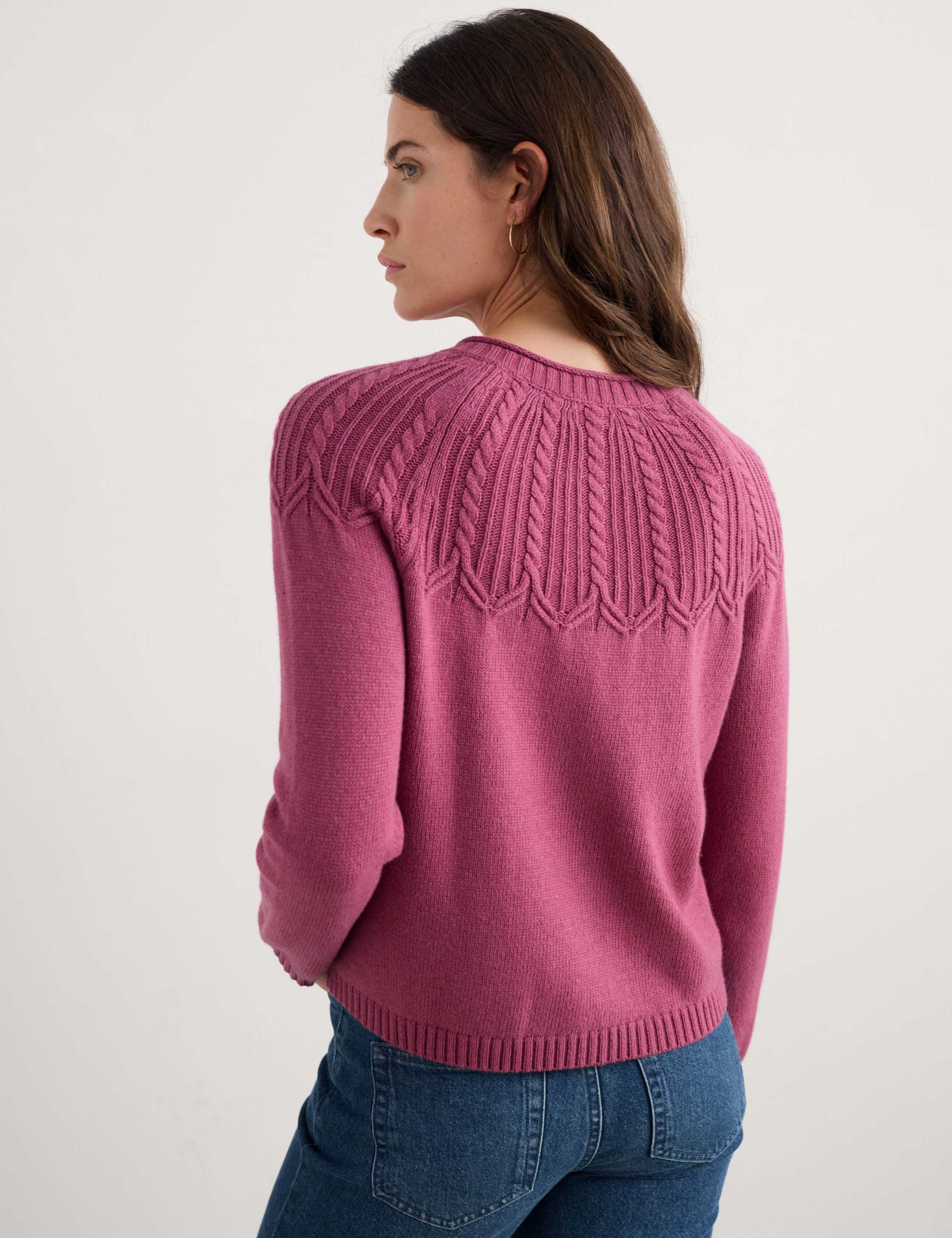 Cotton Blend Cardigan with Merino Wool 3 of 5