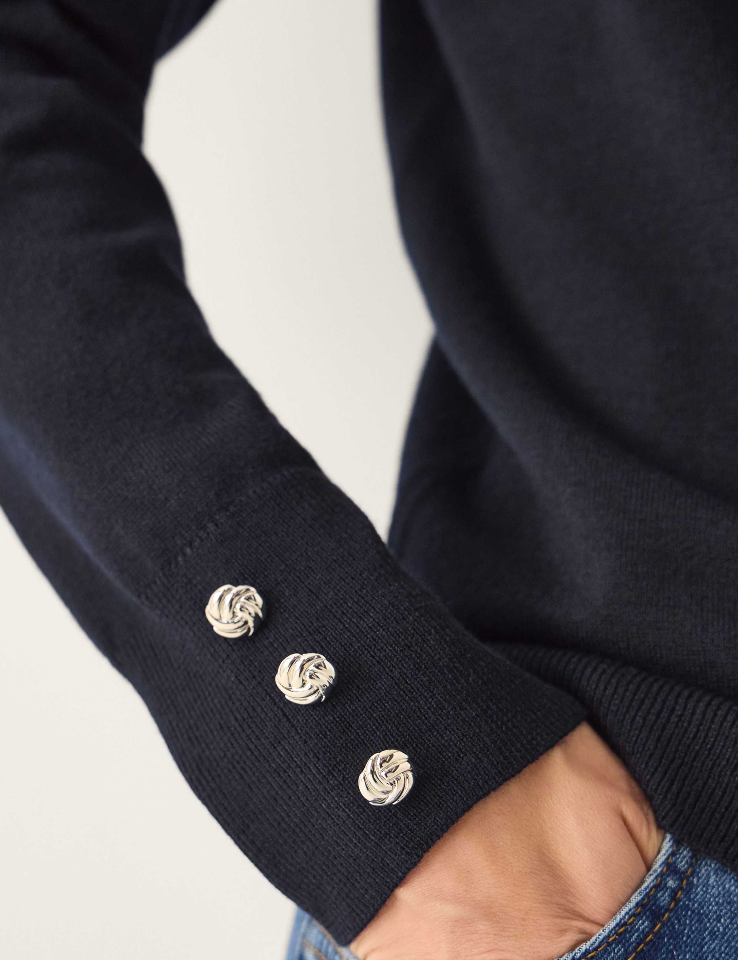 Tie Neck Button Detail Jumper 4 of 4