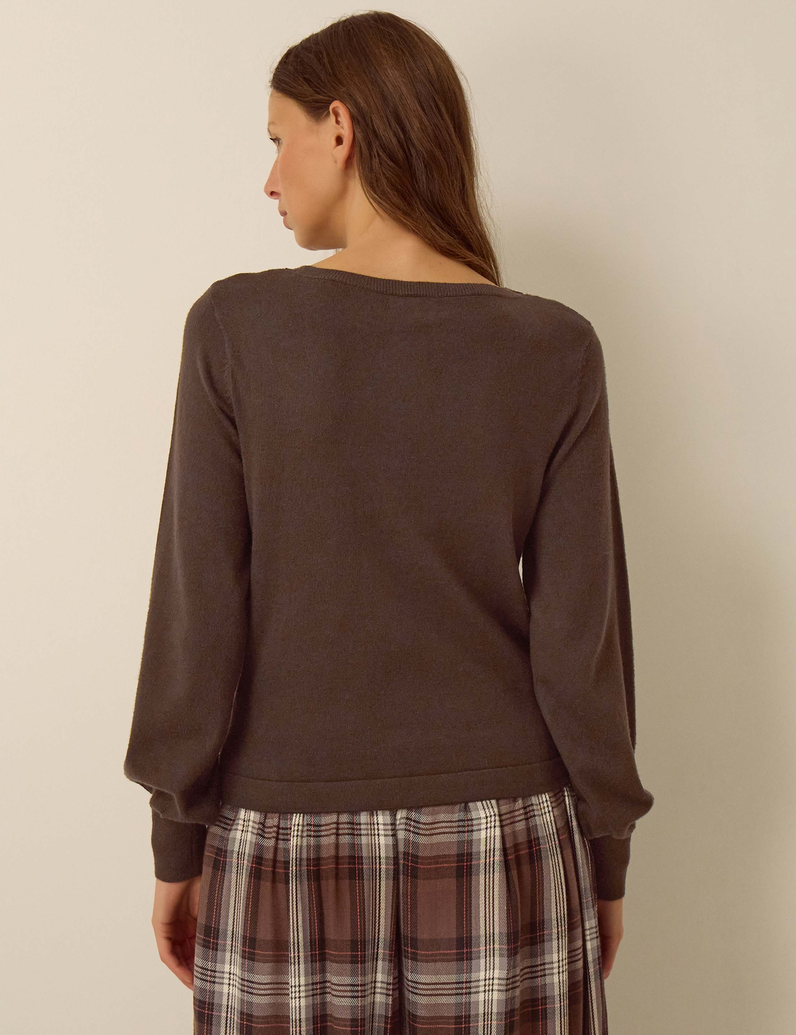 Round Neck Button Detail Jumper 3 of 4