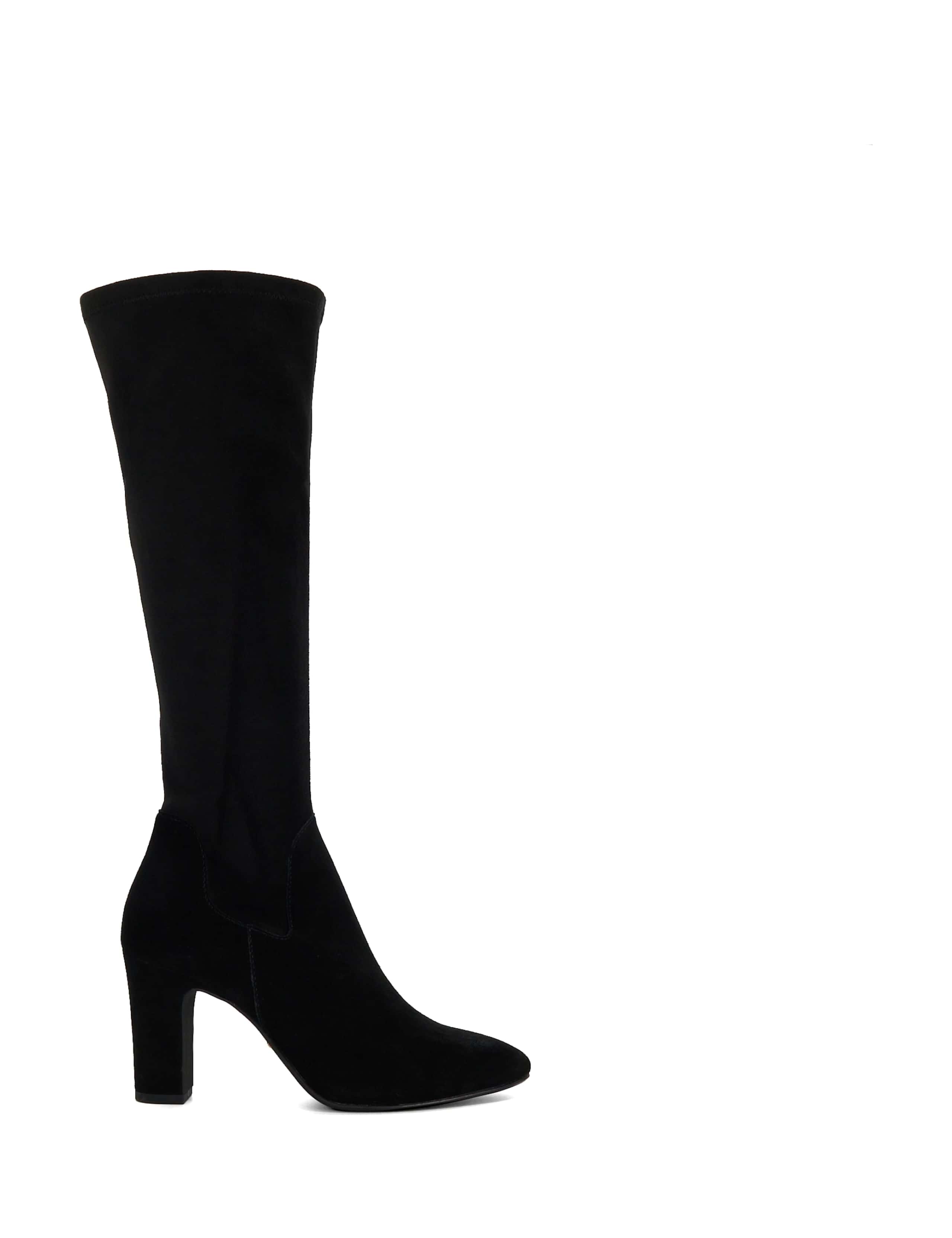Wide Fit Leather Block Heel Knee High Boots 1 of 4