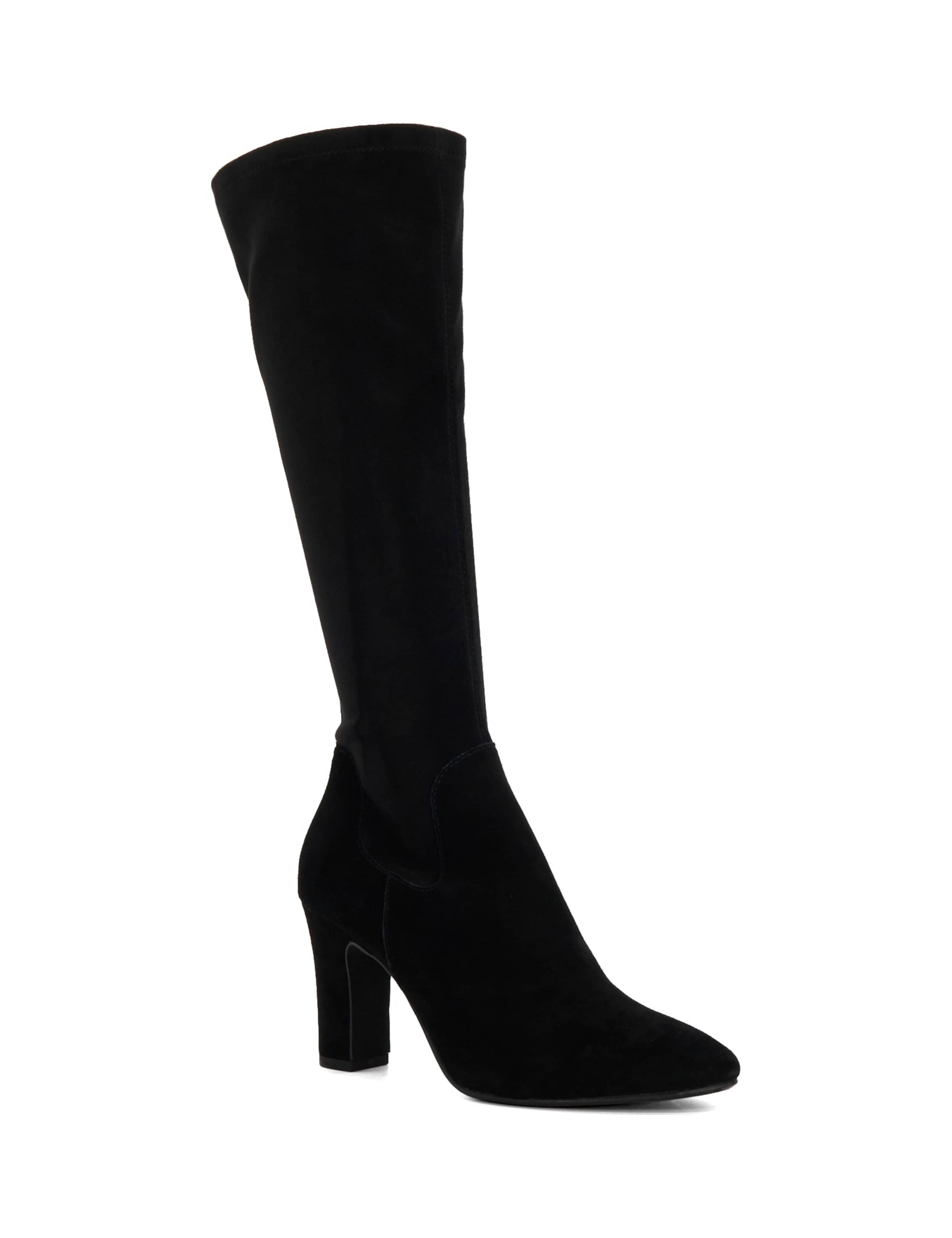 Wide Fit Leather Block Heel Knee High Boots 3 of 4