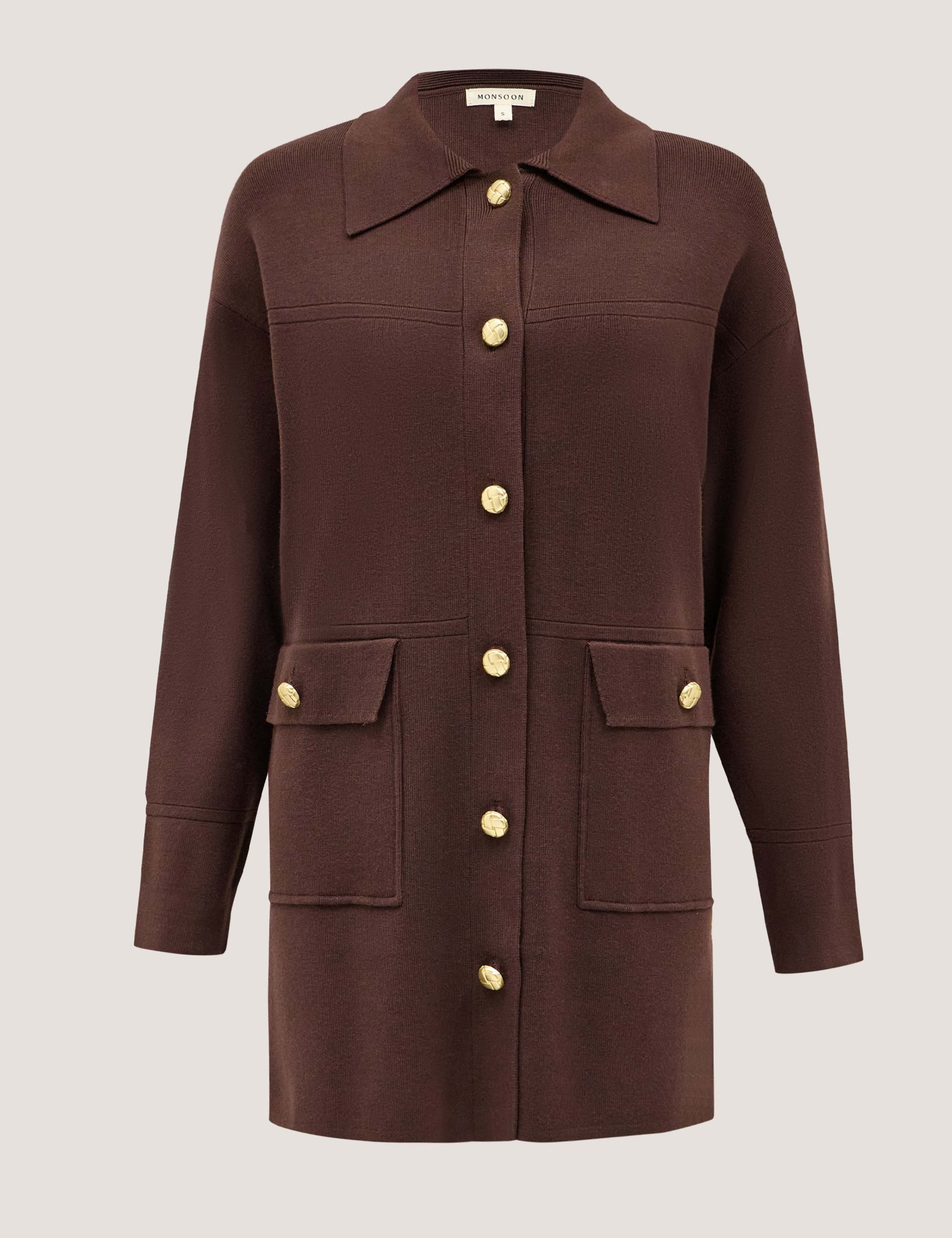 Collared Knitted Jacket 3 of 5