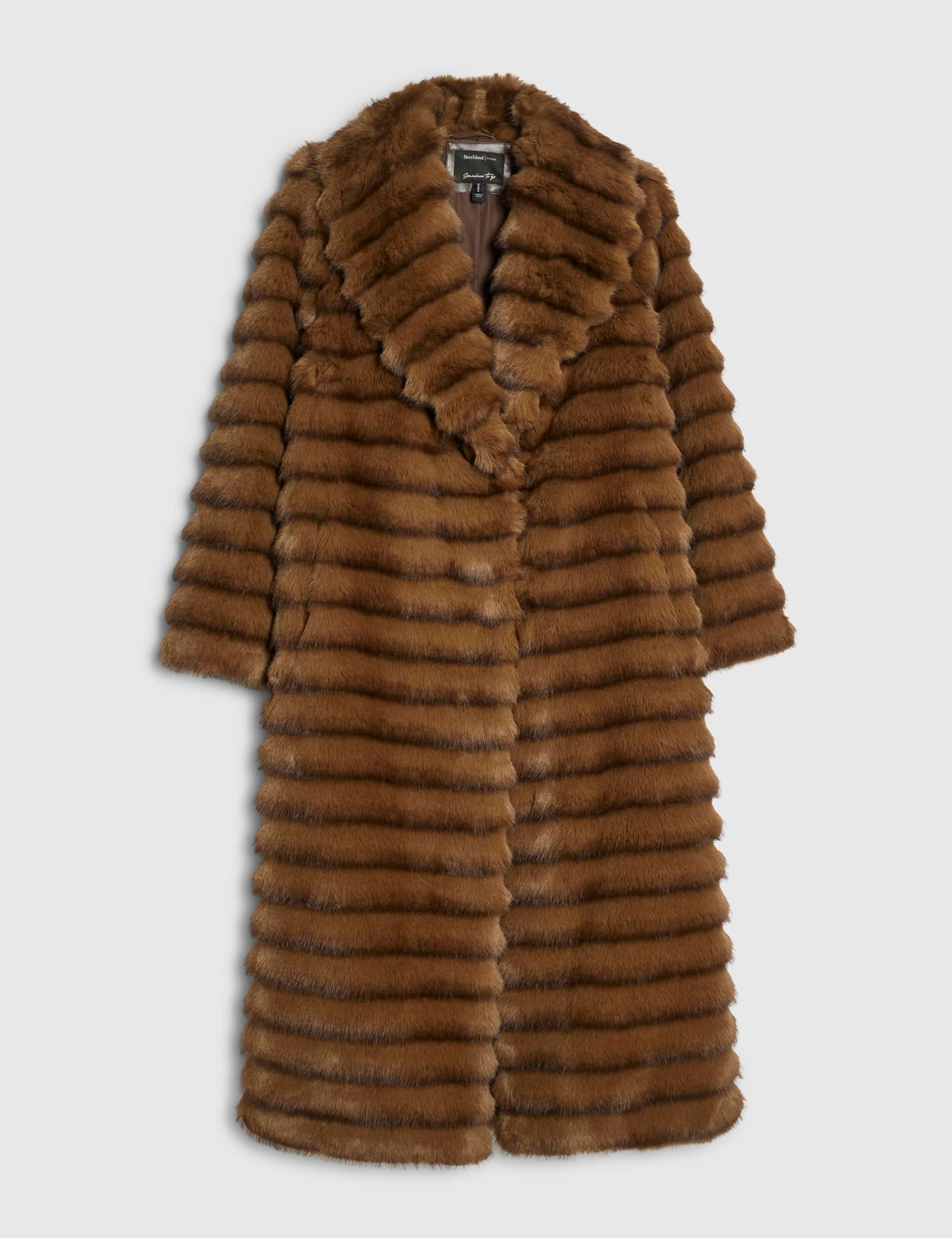 Faux Fur Oversized Longline Unlined Coat 2 of 6