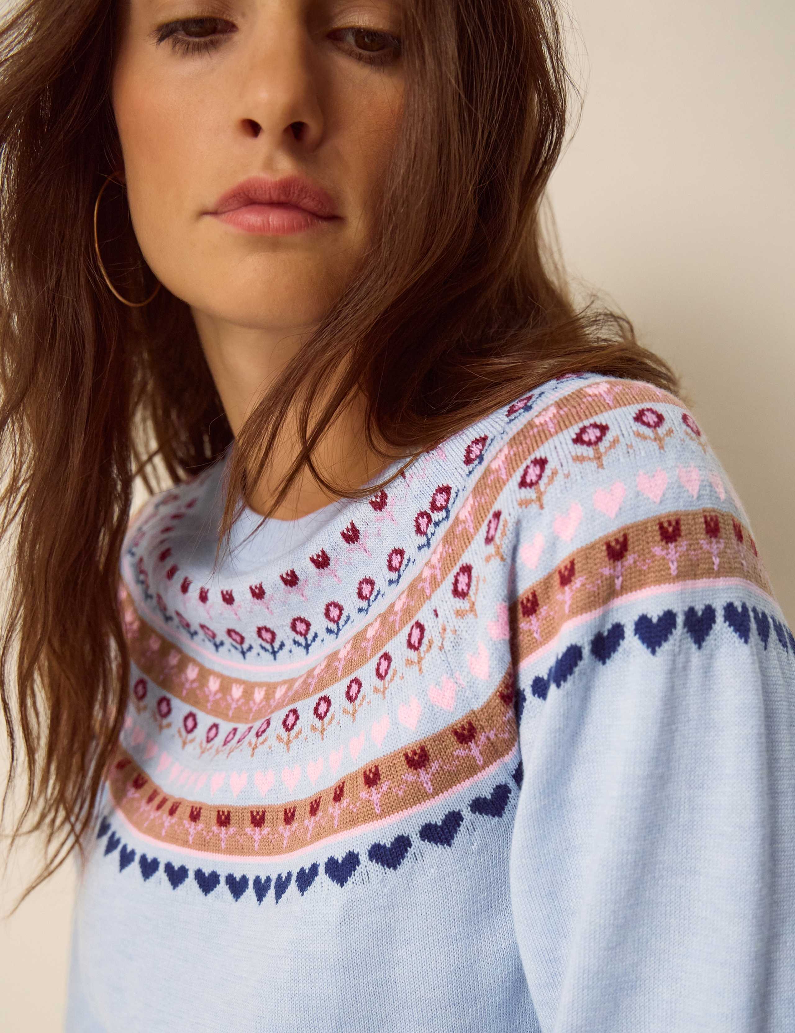 Fairisle Short Sleeve Jumper With Wool 5 of 5