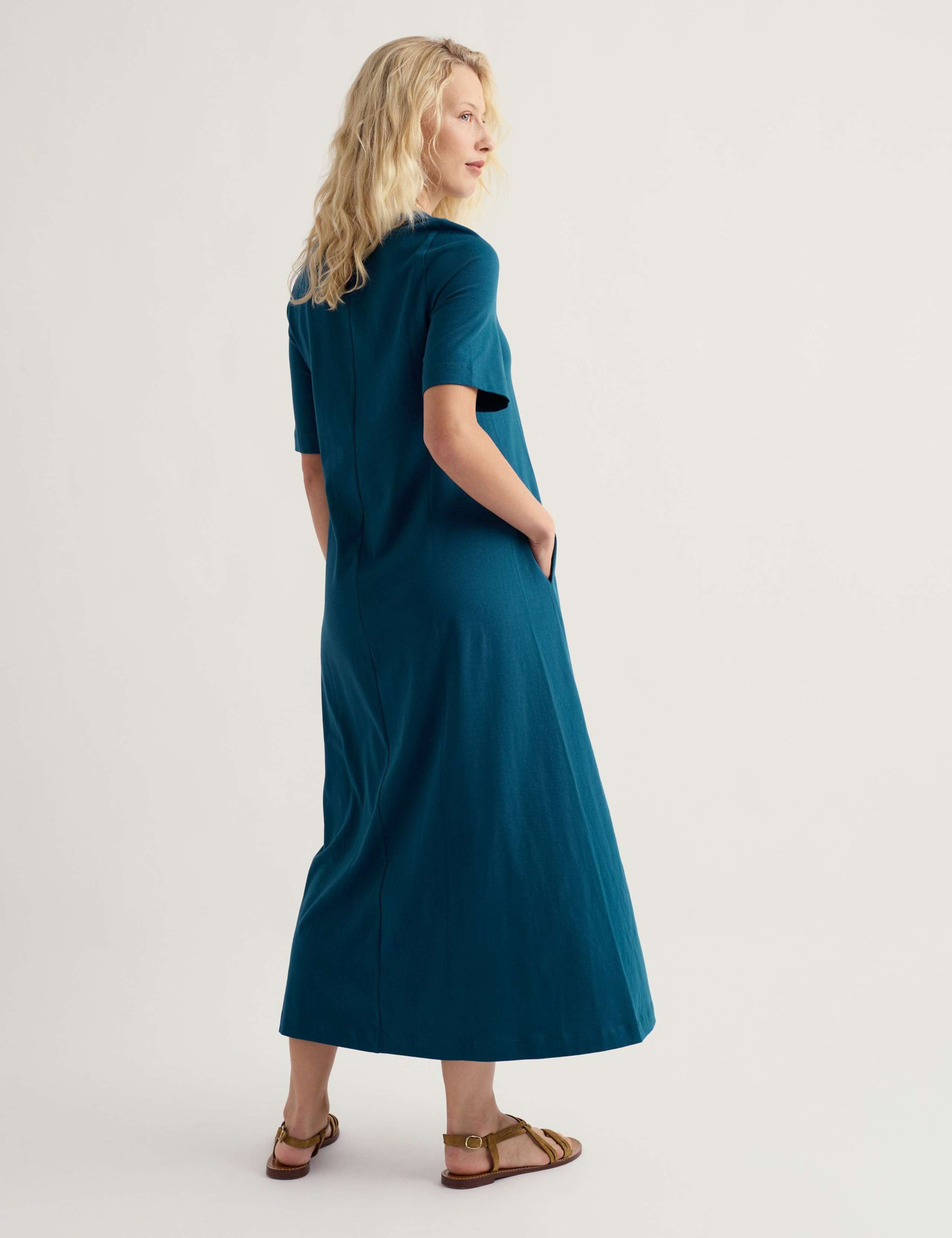 Pure Cotton Round Neck Maxi Dress 3 of 5