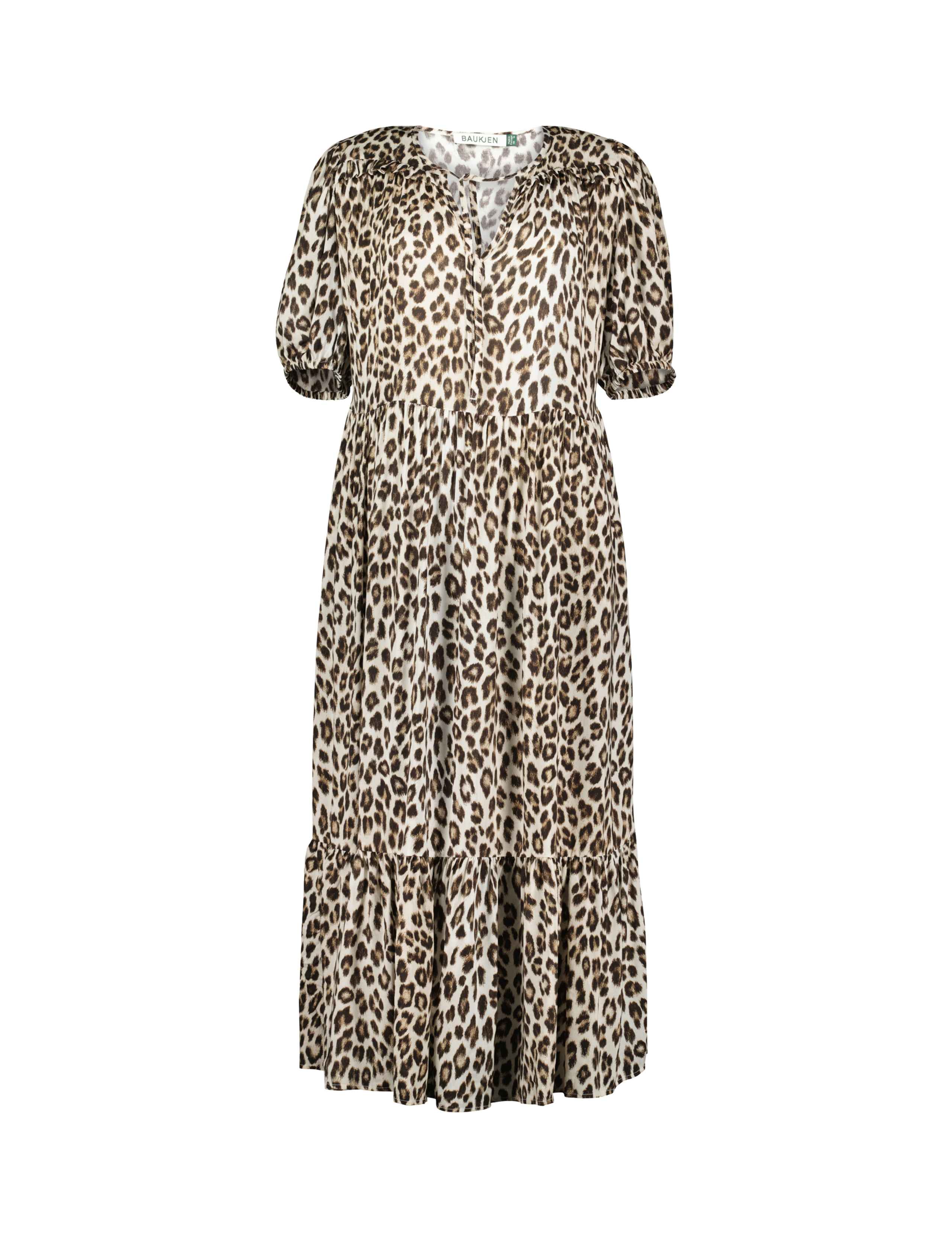 Animal Print Midi Smock Dress 2 of 5