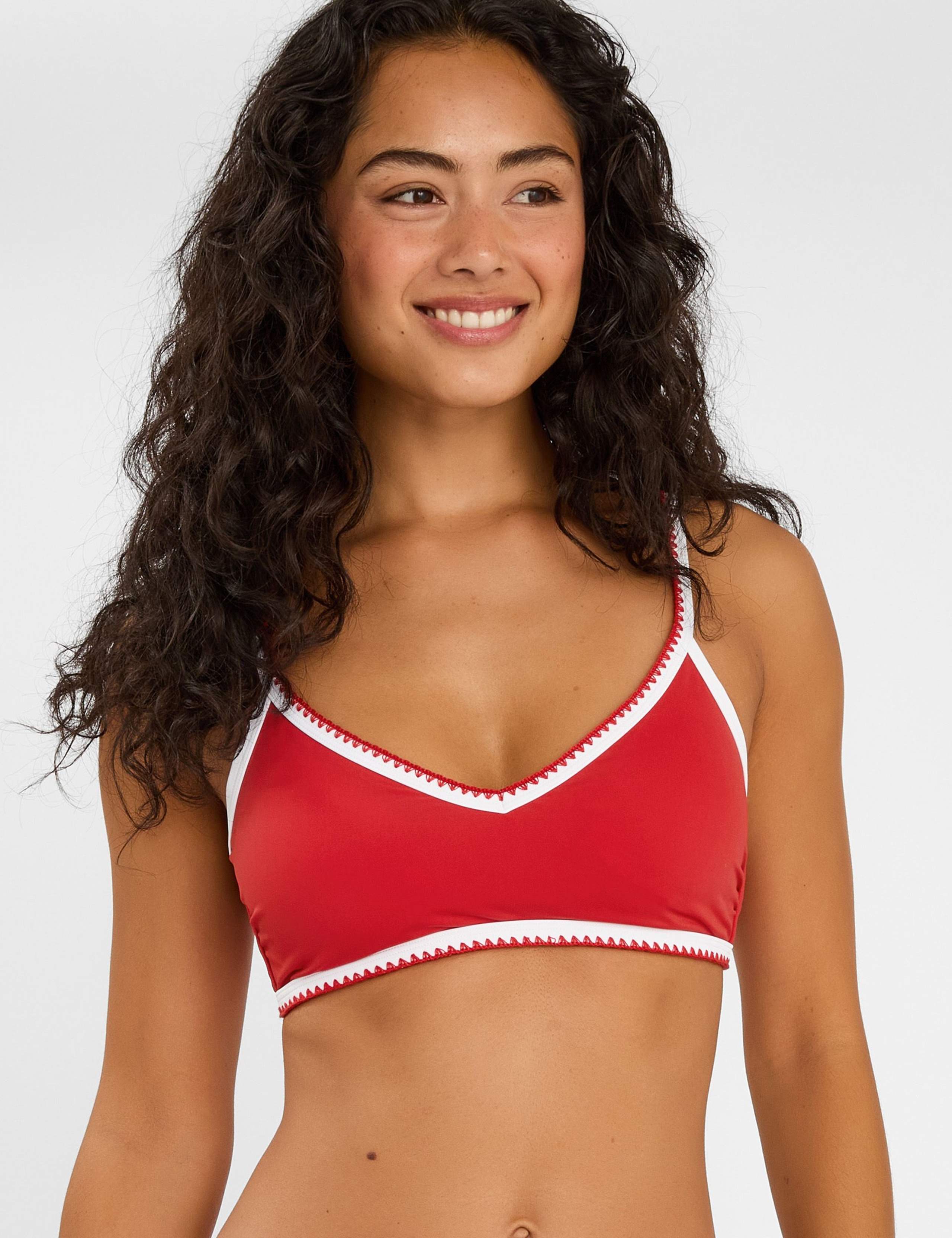 Trim Detail V-Neck Bikini Top 3 of 4