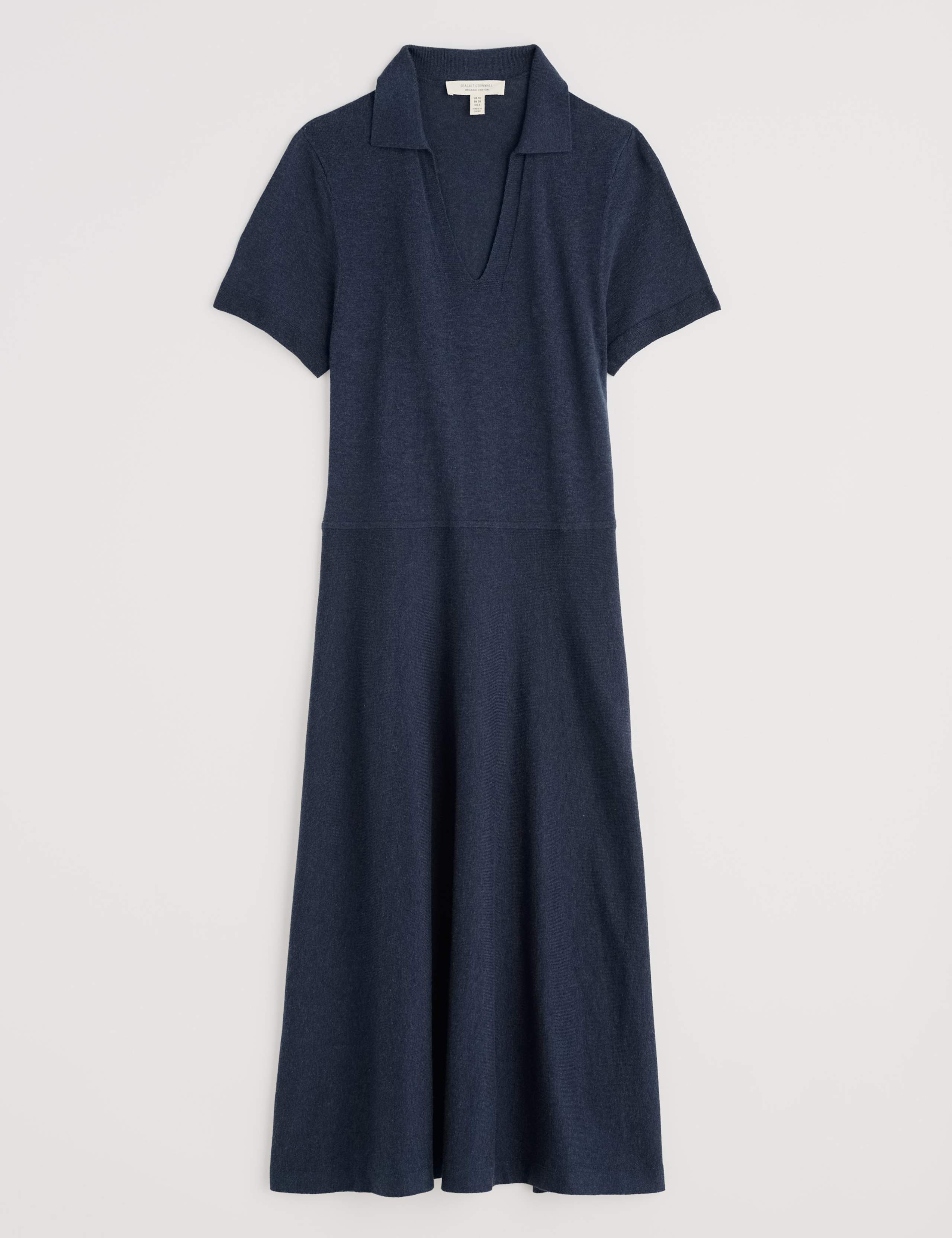 Pure Cotton V-Neck Knee Length T-Shirt Dress 2 of 5