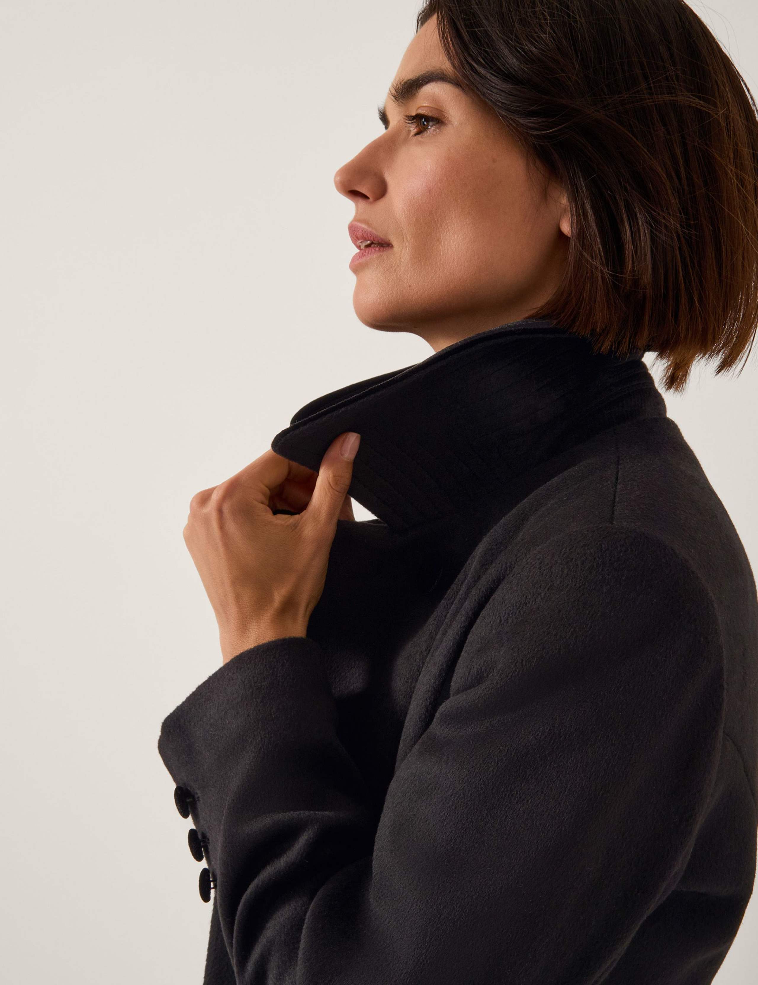 Velvet Trim Coat 2 of 4