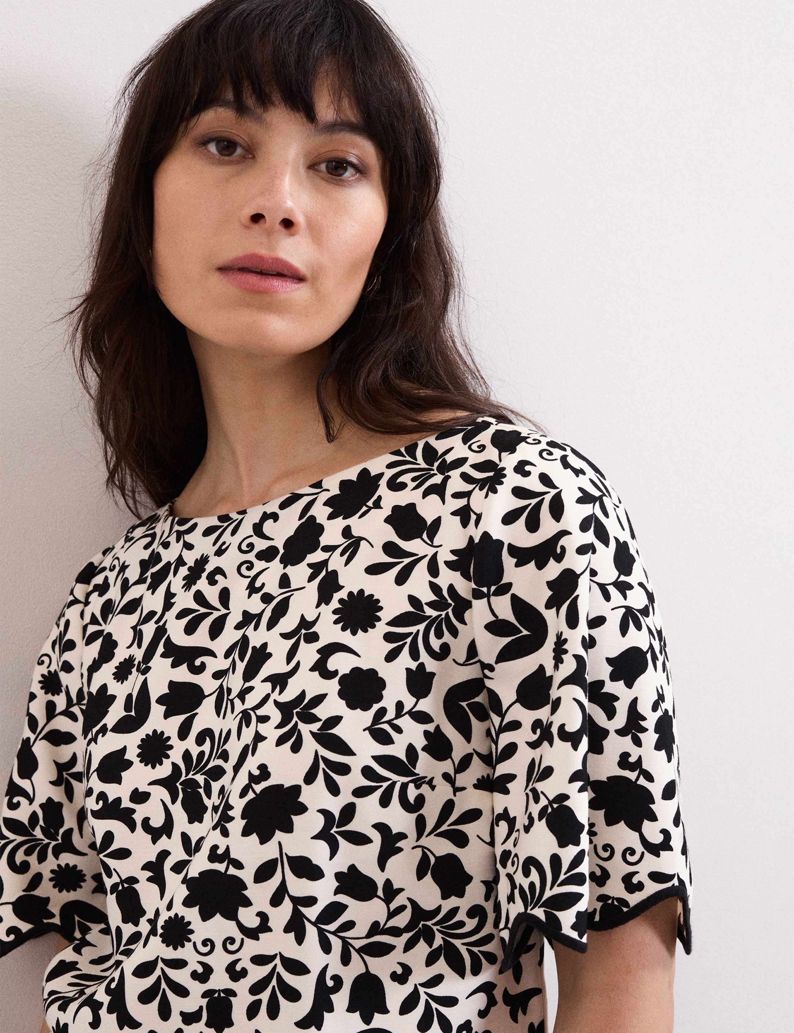 Printed Slash Neck Top 5 of 6