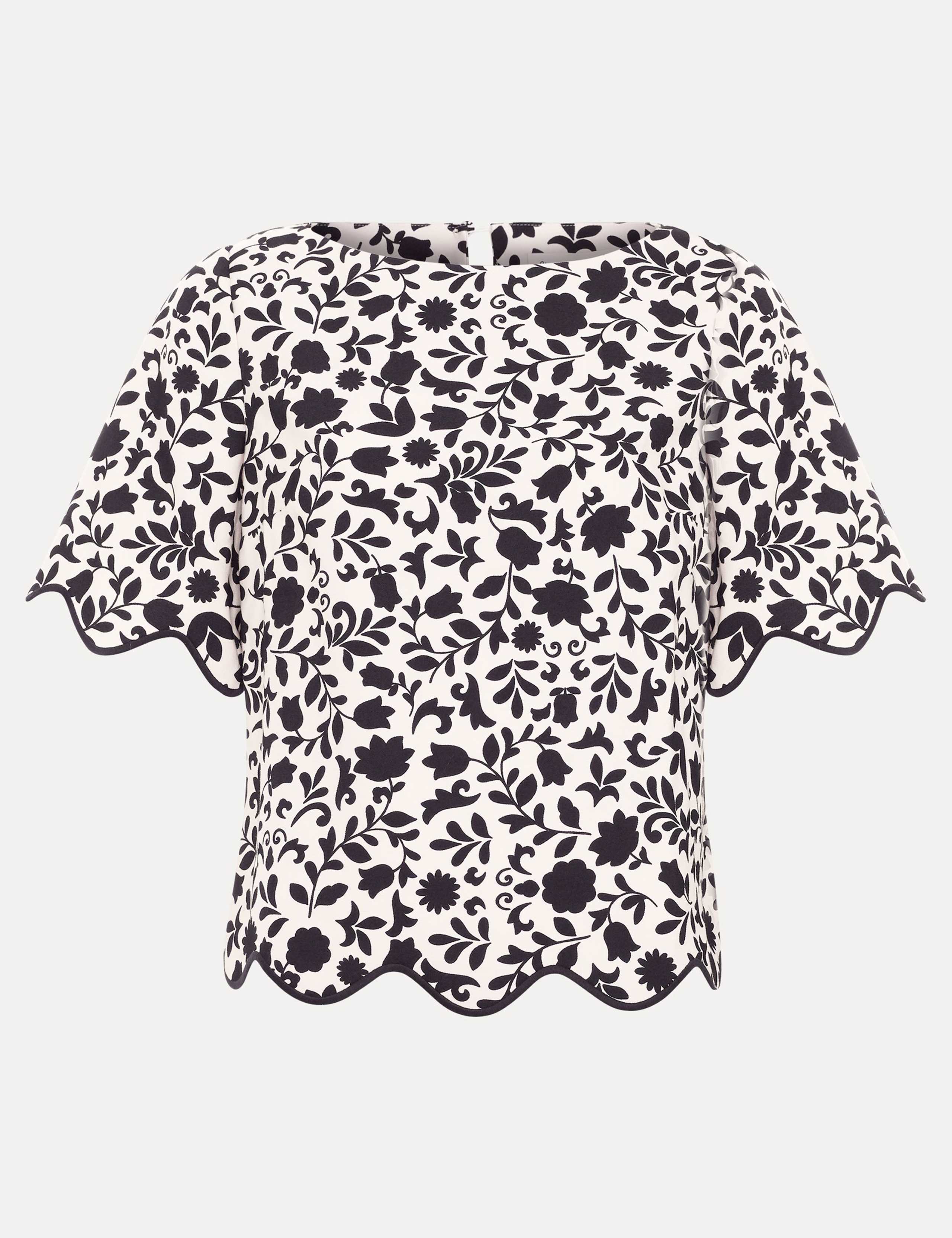 Printed Slash Neck Top 2 of 6