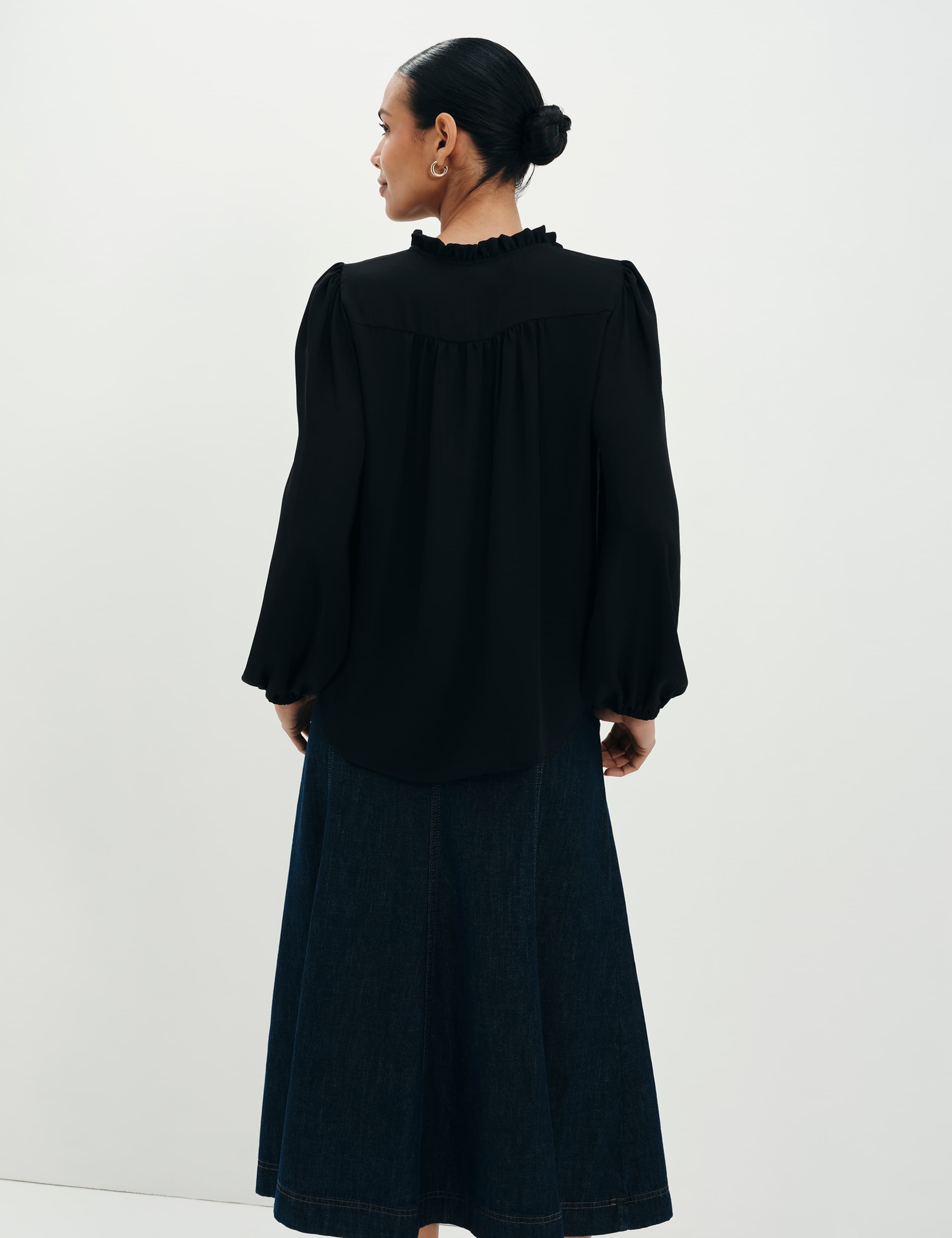 Shirred Tie Neck Blouse 11 of 11