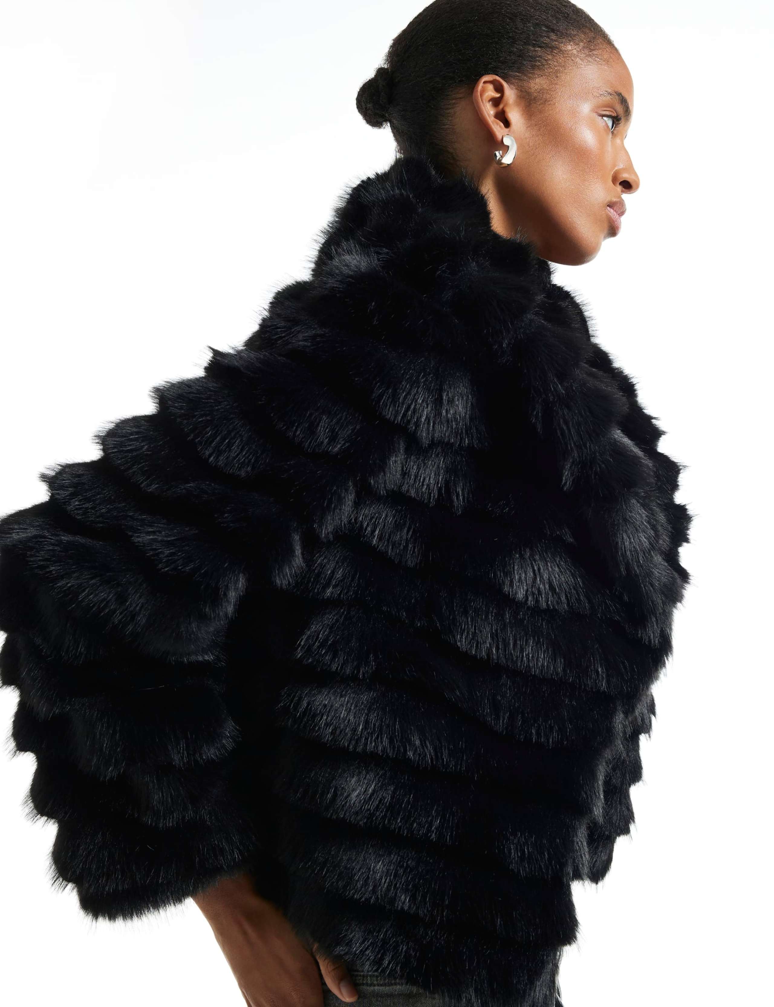 Faux Fur Oversized Short Coat 2 of 6