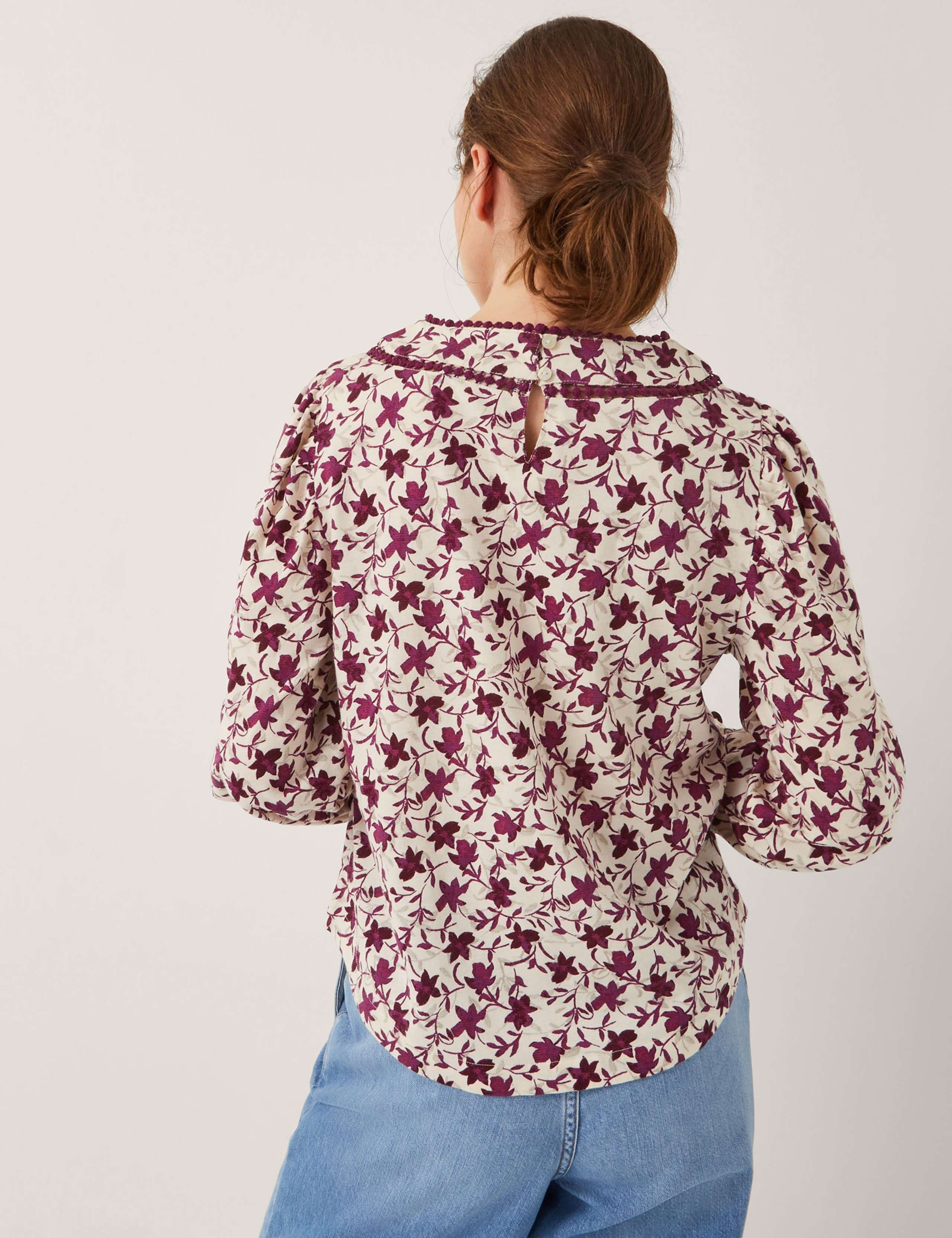 Cotton Rich Jersey Floral Top 4 of 5