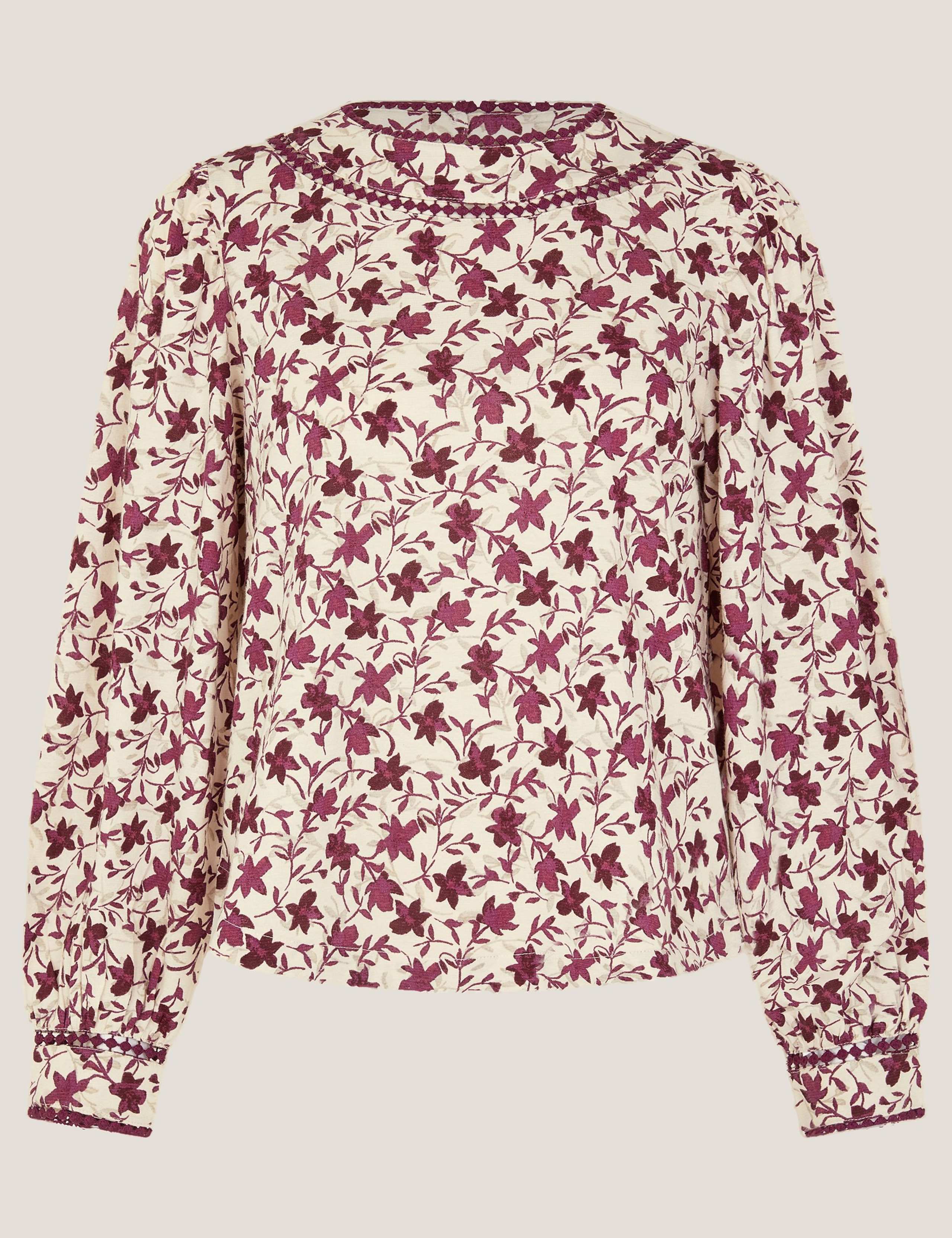 Cotton Rich Jersey Floral Top 2 of 5