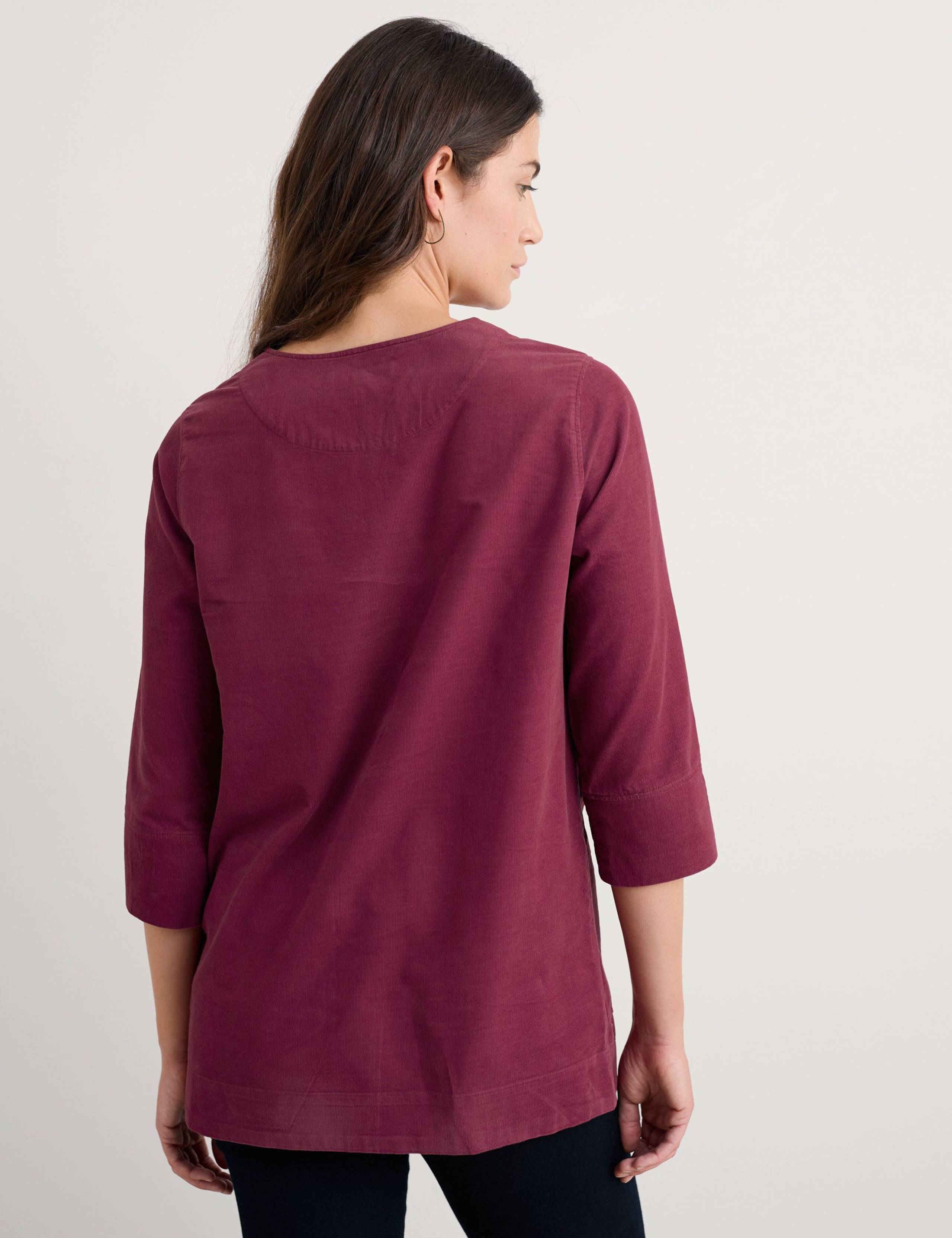 Pure Cotton Round Neck Button Detail Tunic 4 of 5