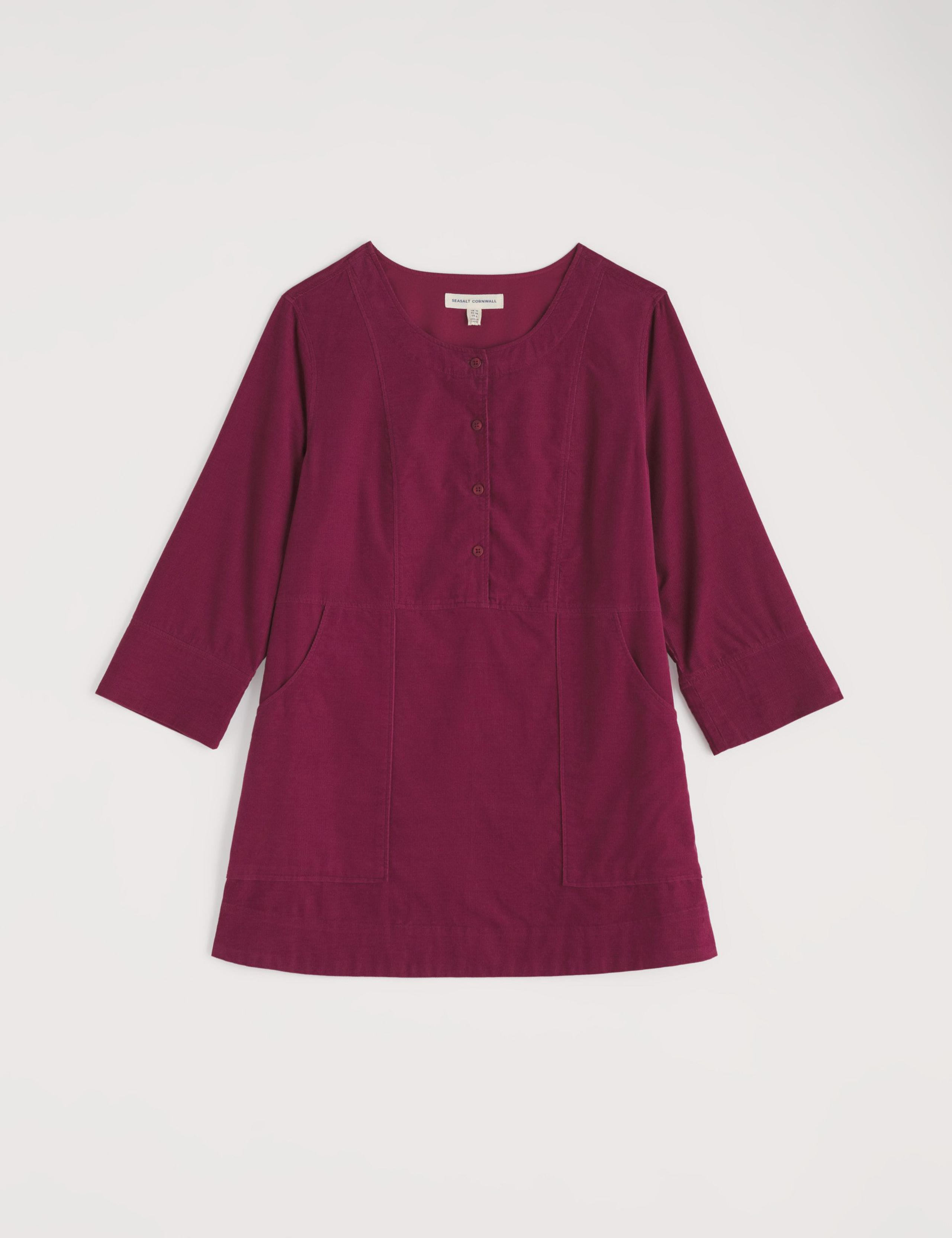 Pure Cotton Round Neck Button Detail Tunic 2 of 5