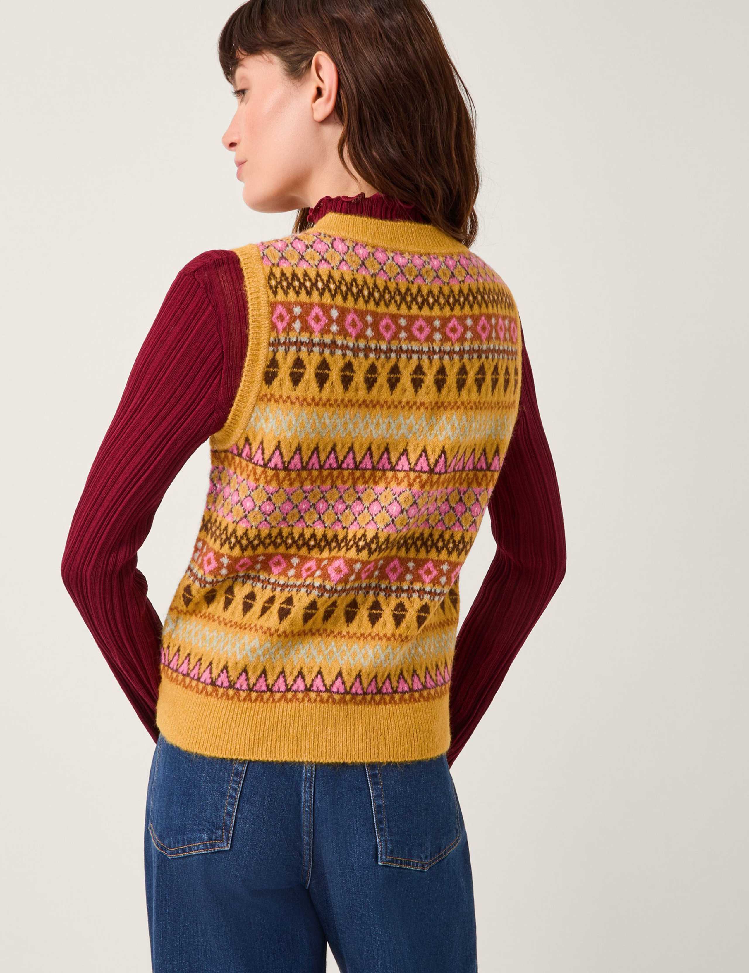 Fair Isle Knitted Tank Waistcoat 2 of 4