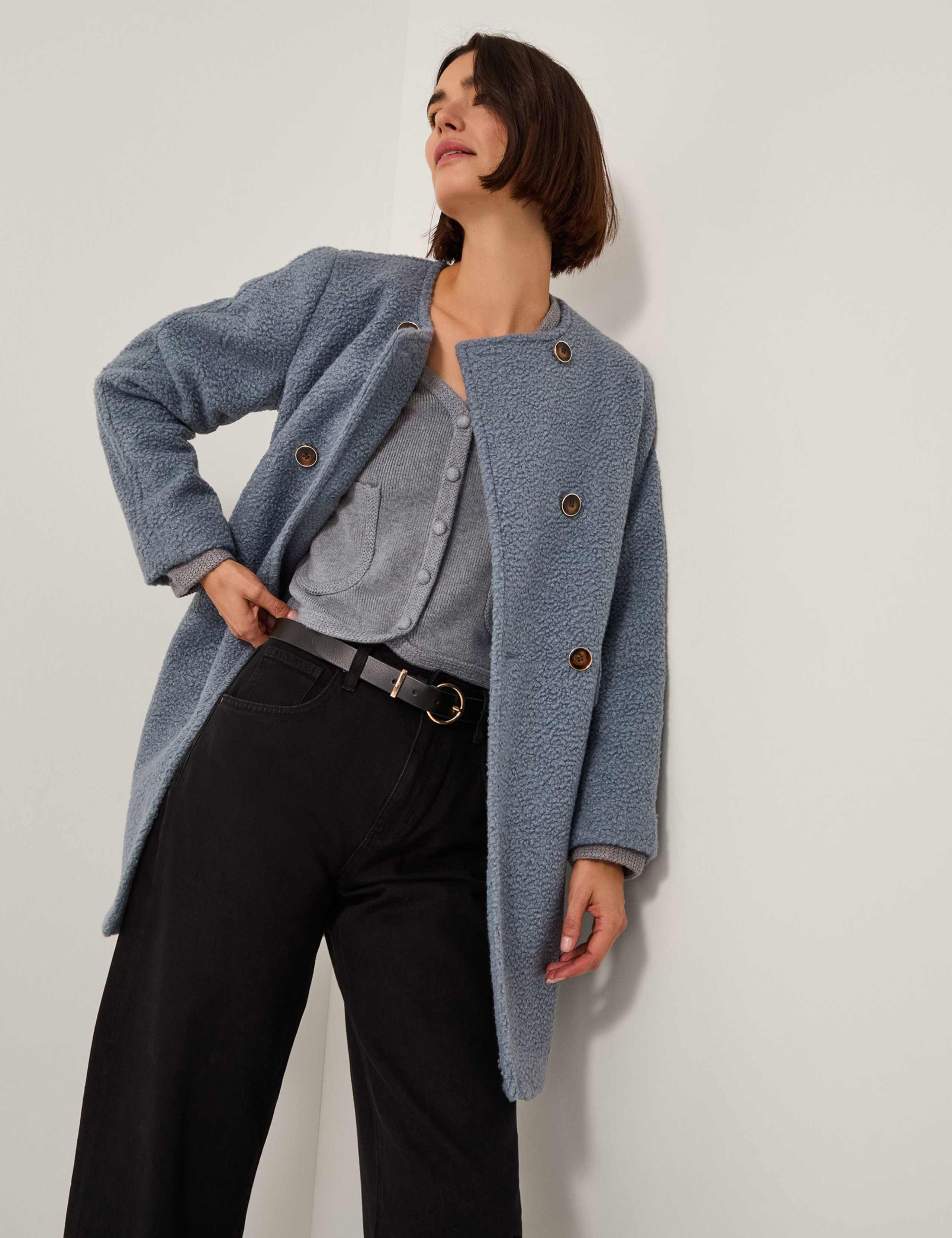 Textured V-Neck Button Front Cardigan 4 of 5