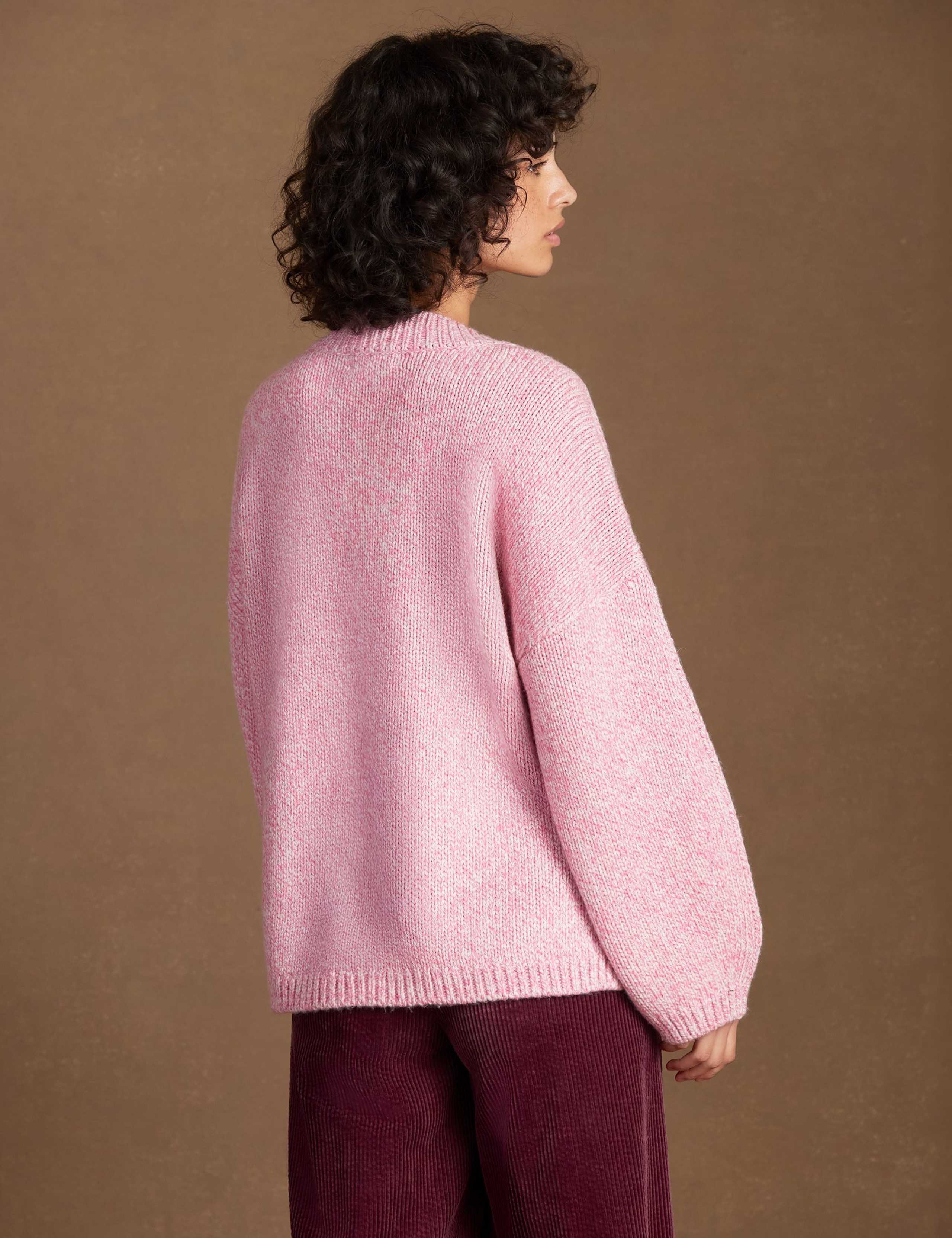 Wool Blend Marl V-Neck Jumper 3 of 6