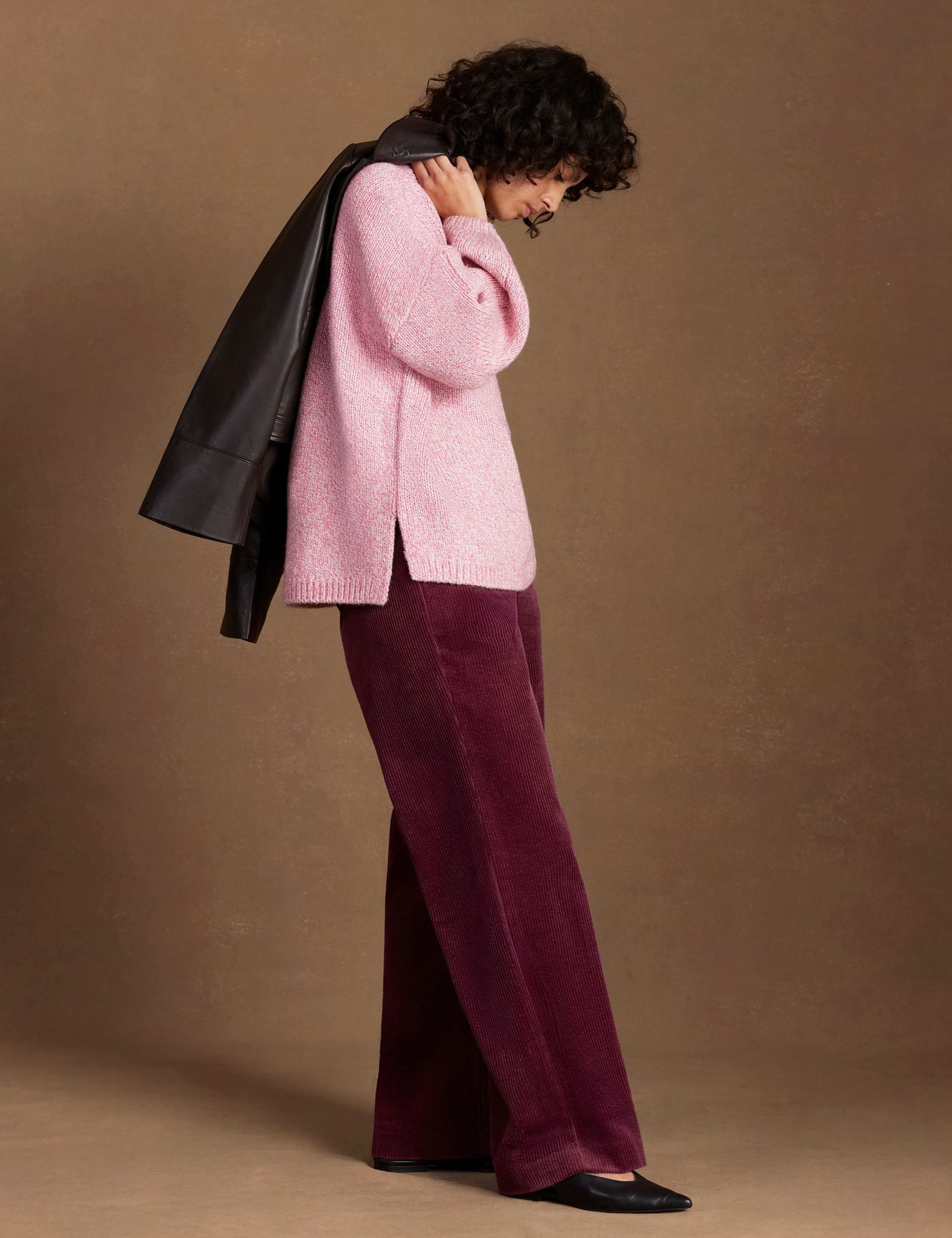 Wool Blend Marl V-Neck Jumper 6 of 6